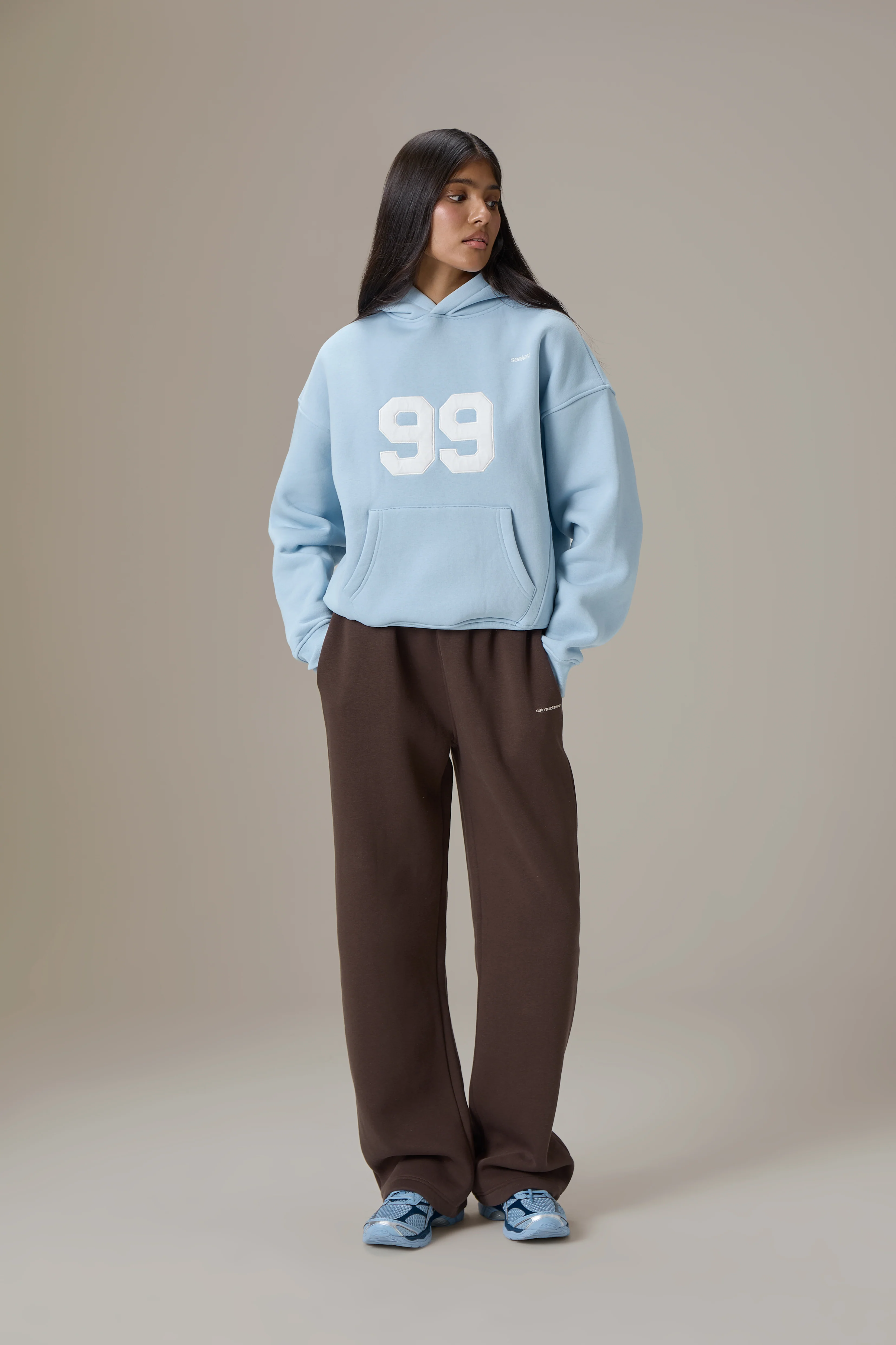 99 Hoodie in Powder Blue - Image 3