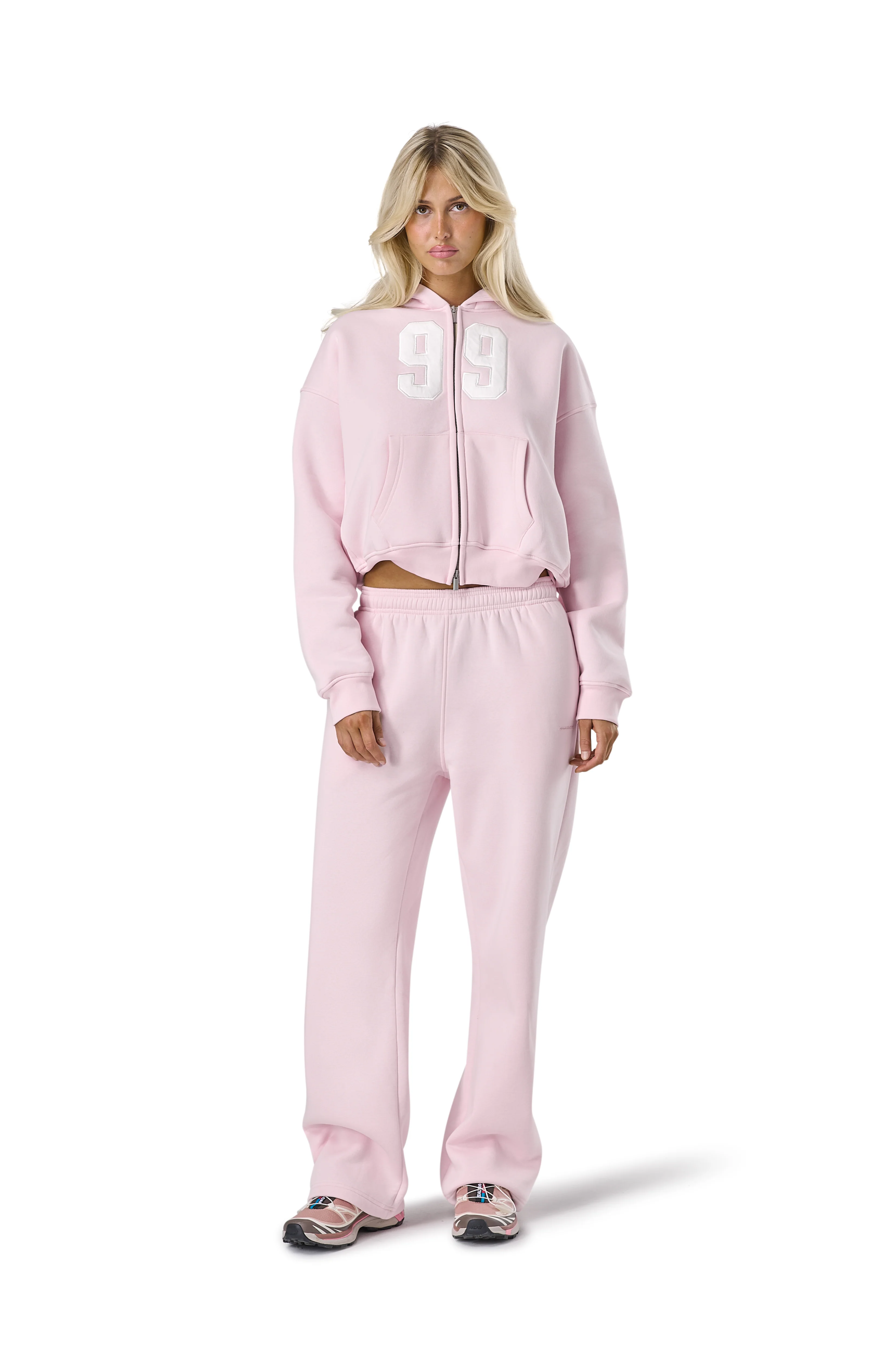 99 Shrunken Zip Hoodie in Bunny - Image 3