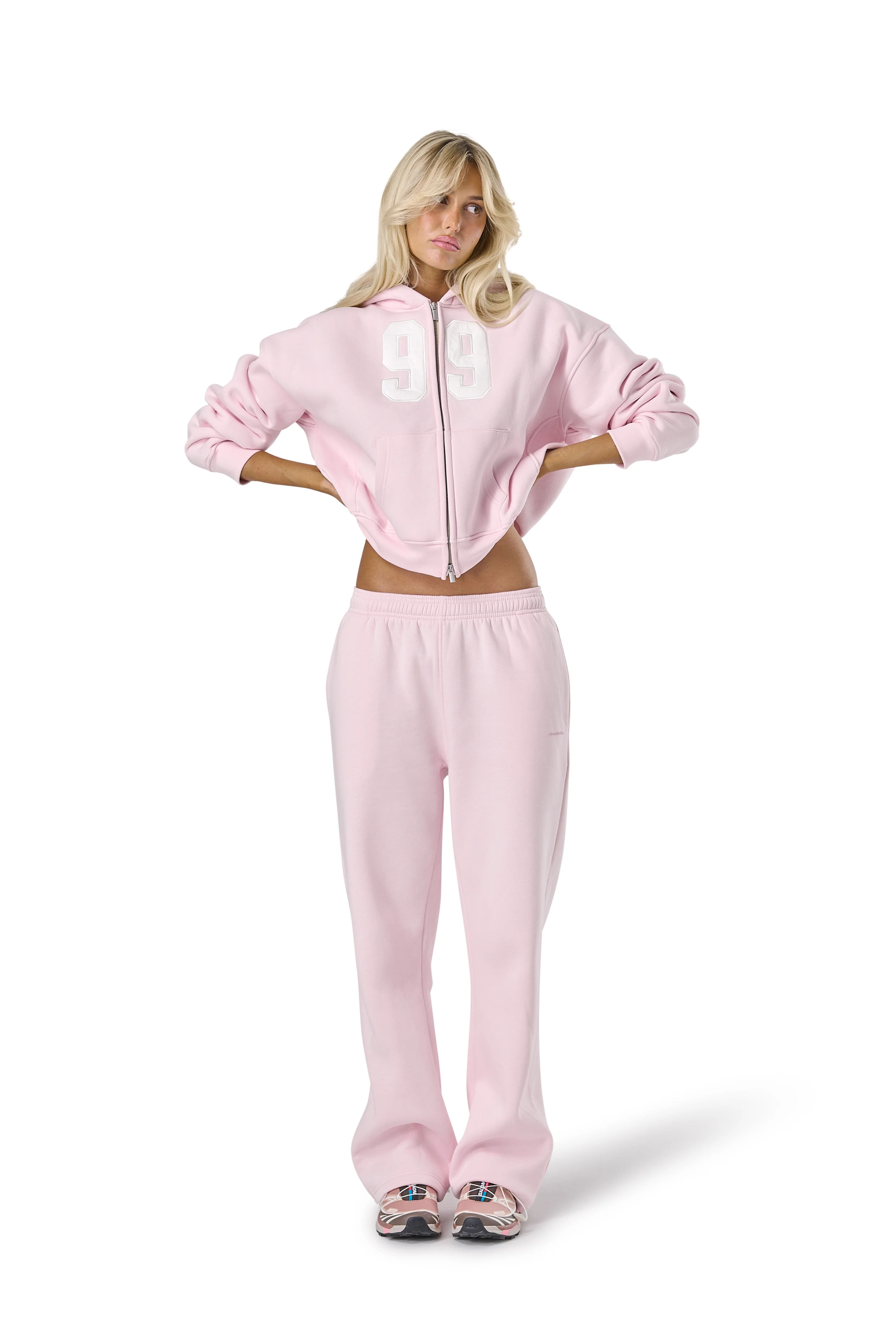 99 Shrunken Zip Hoodie in Bunny - Image 4