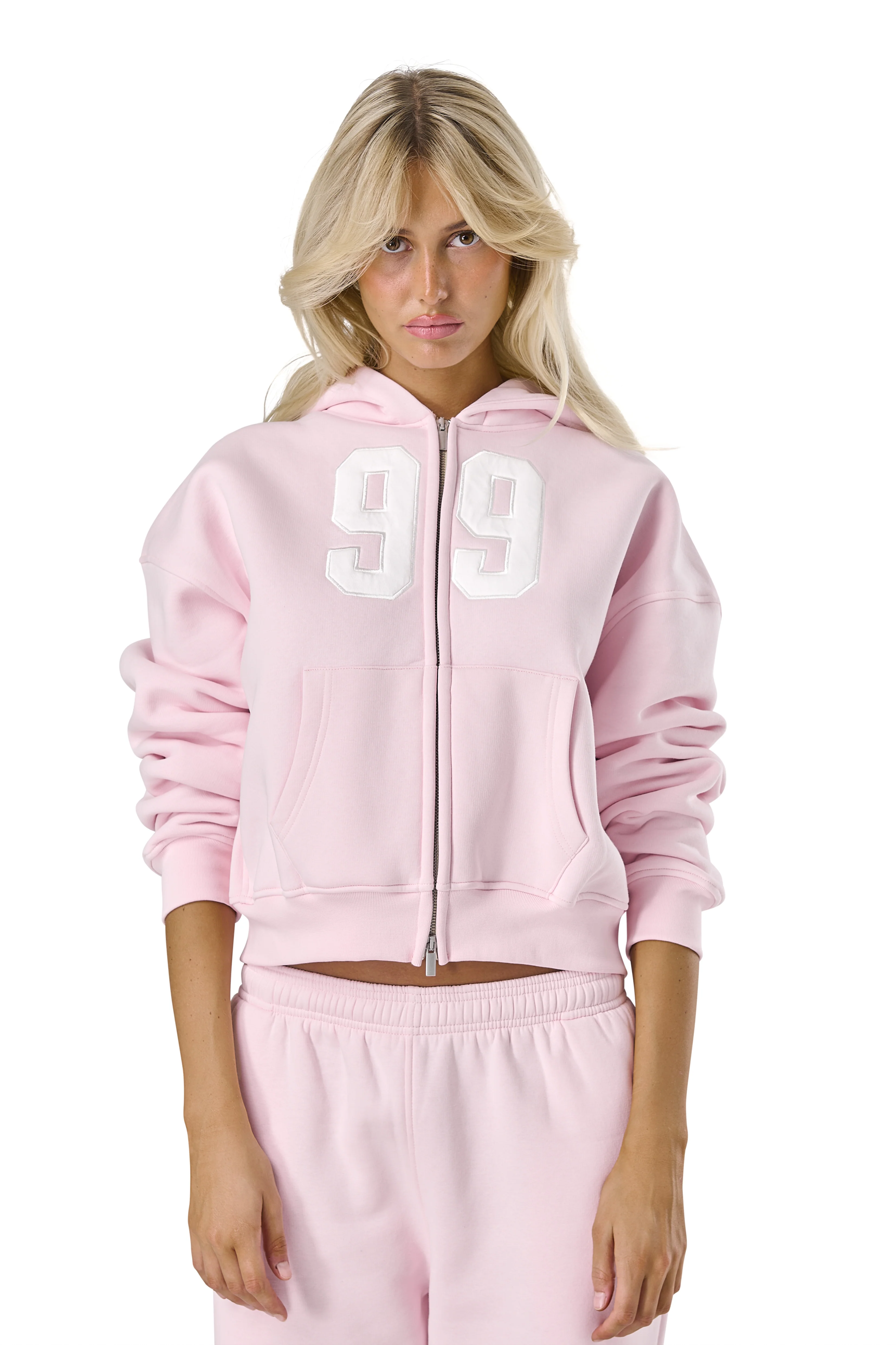 99 Shrunken Zip Hoodie in Bunny - Image 6