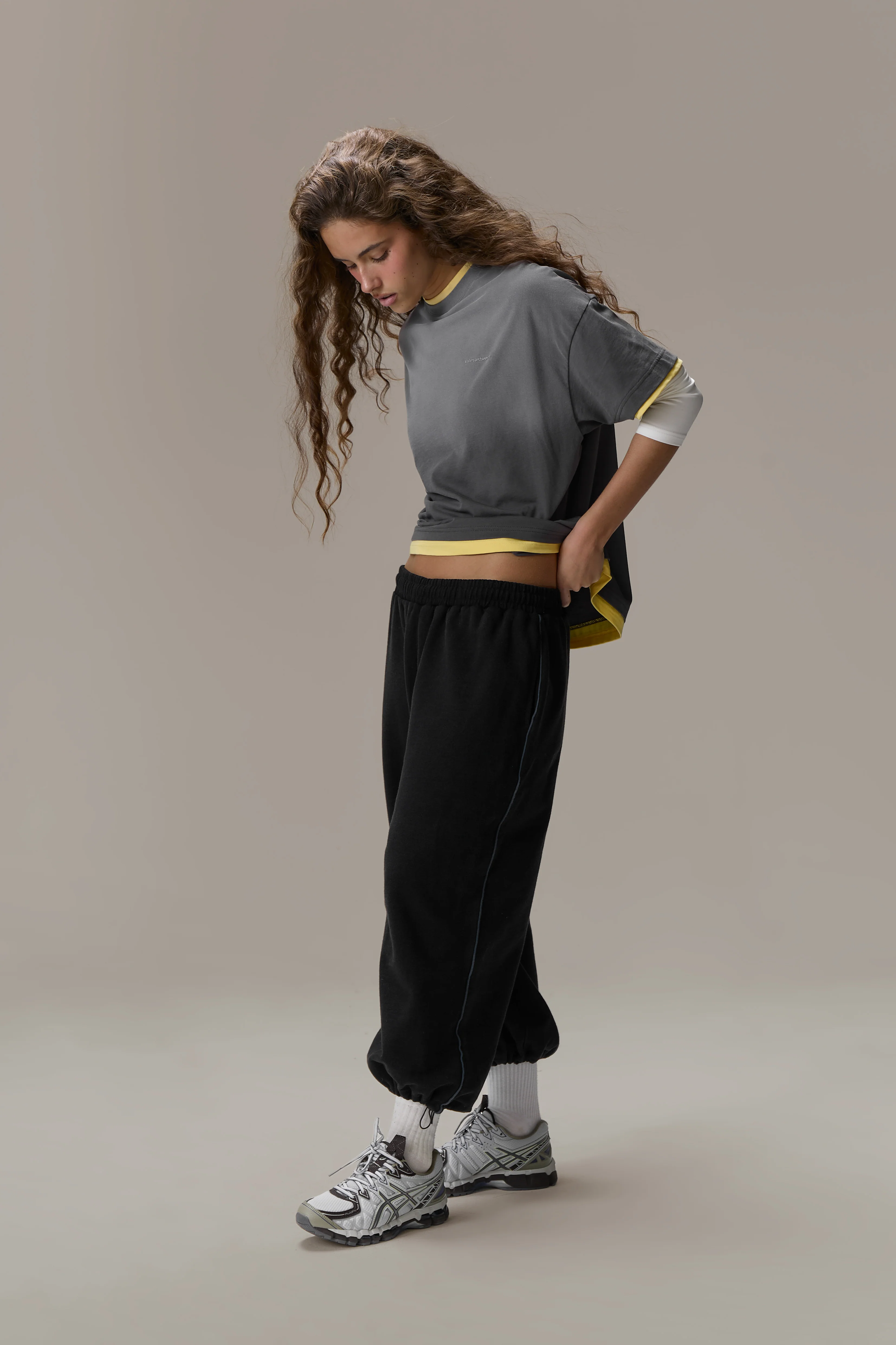Alban Oversized Tee in Washed Charcoal - Image 2