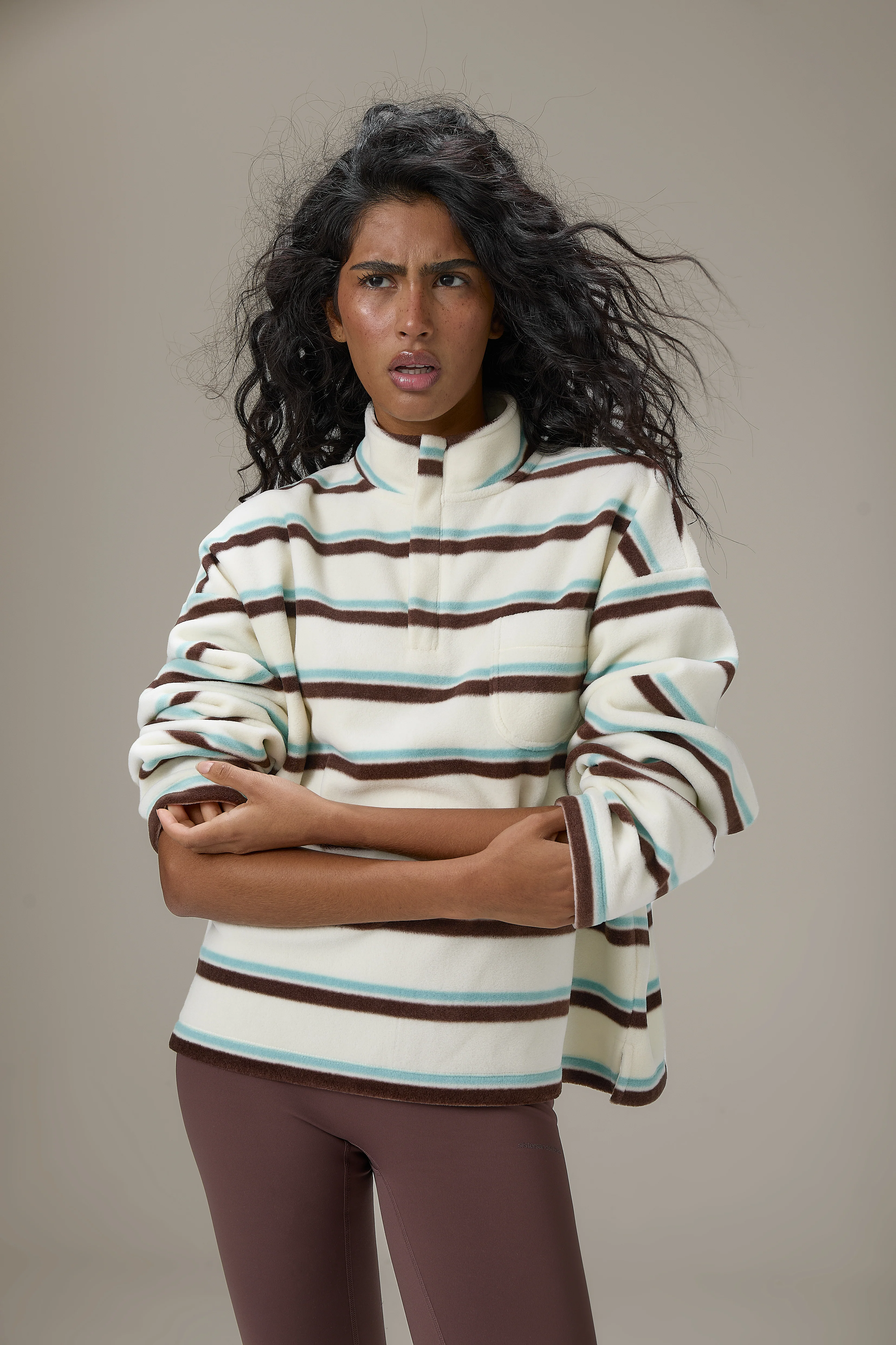 Benson Striped Zip Pullover Fleece - Image 4