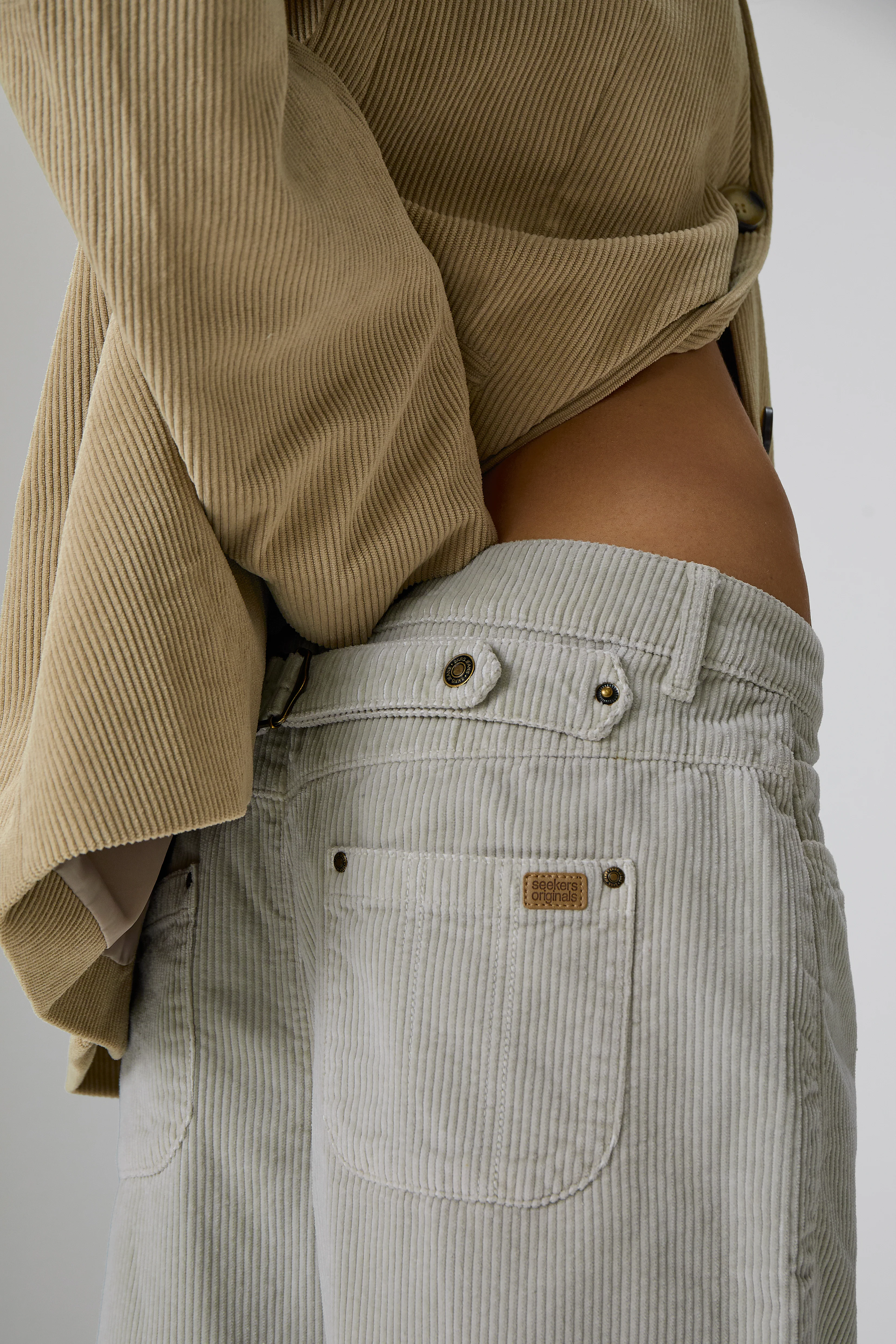 Bethel Mint Cord Wide Leg Trouser - Image 2