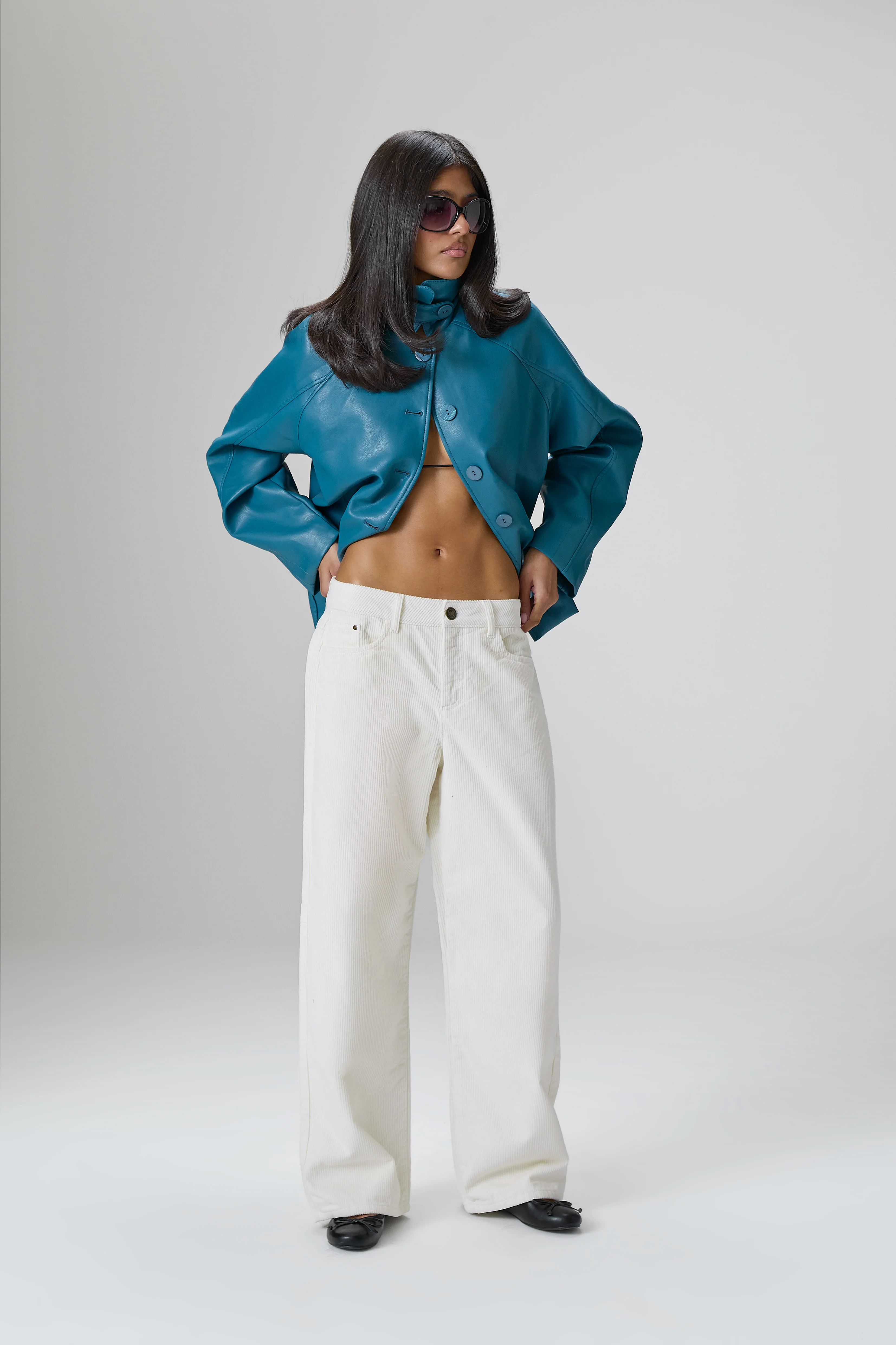 Bethel Off-White Cord Wide Leg Trouser - Image 7