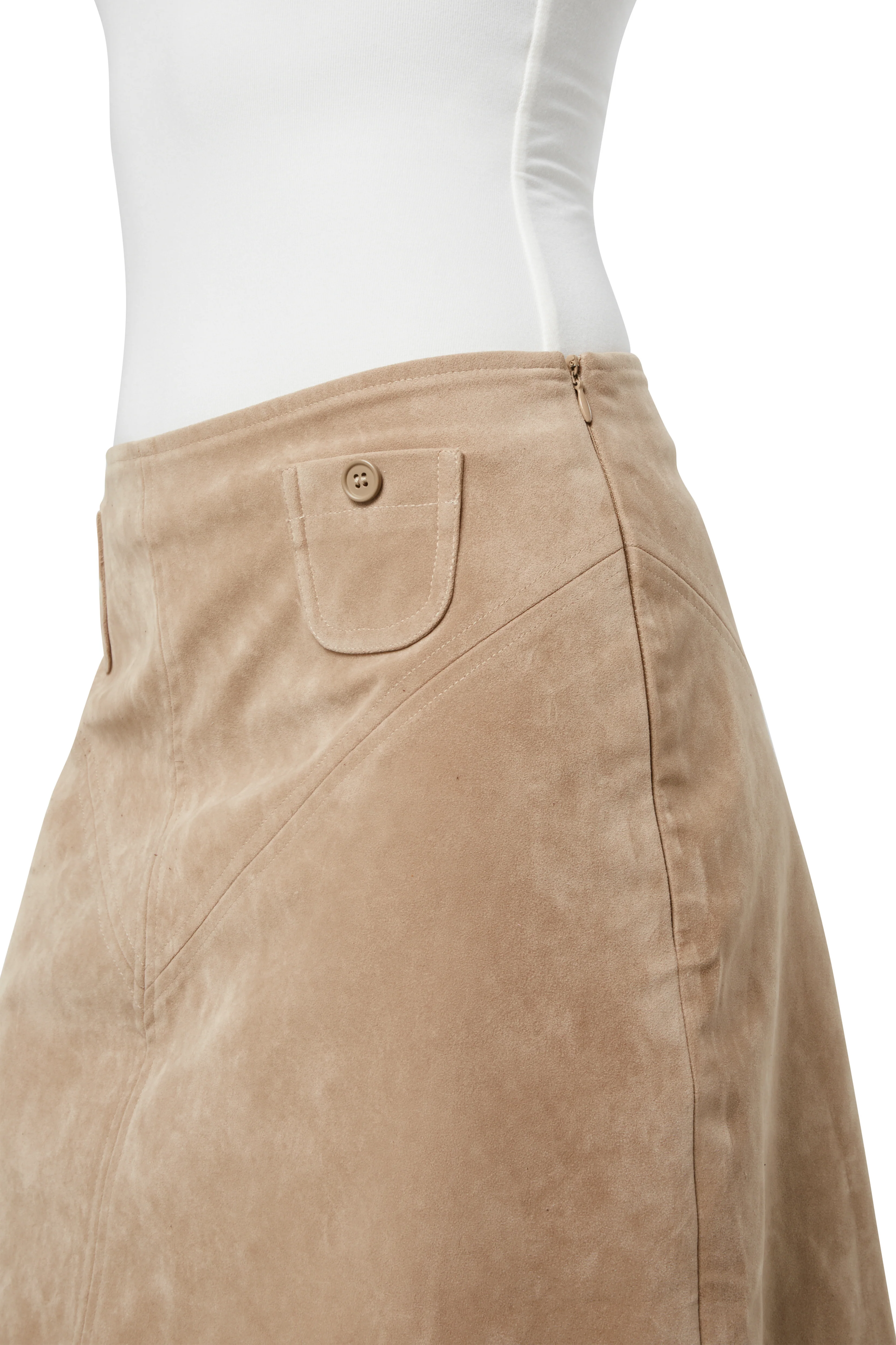 Betty Faux Suede Midi Skirt - Image 8