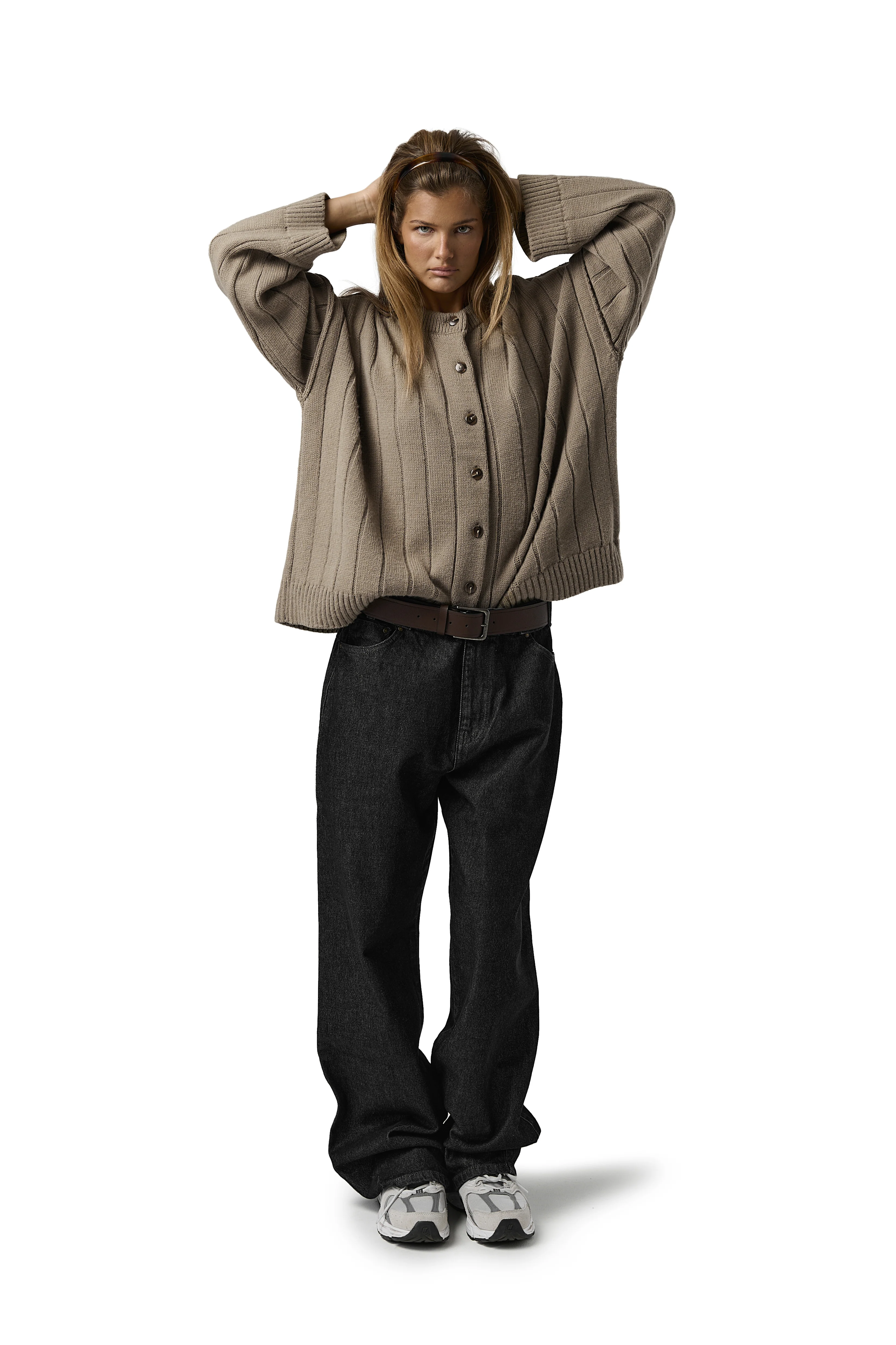 Bryant Button Cardigan in Beige - Image 6