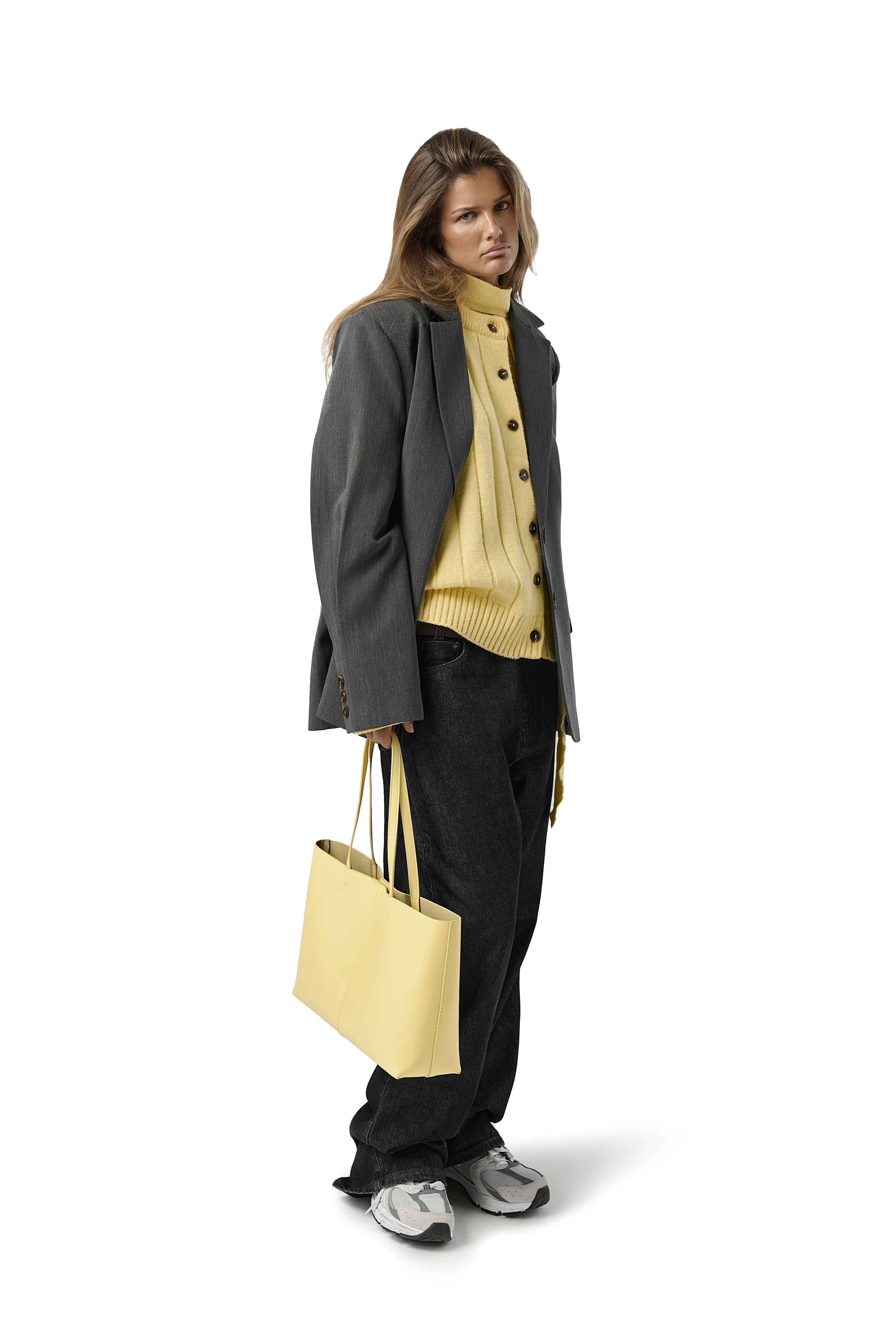 Bryant Button Cardigan in Yellow - Image 7