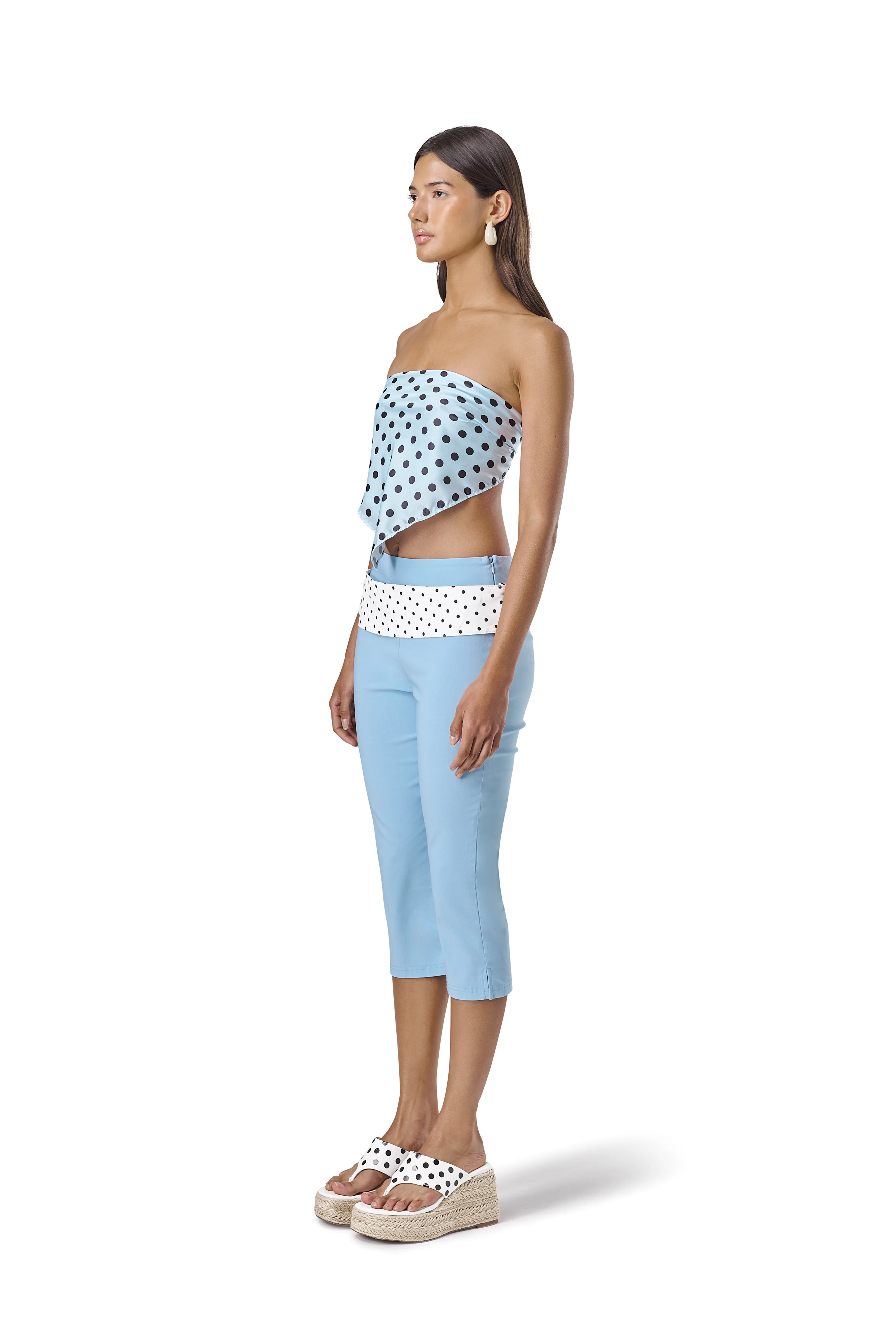 Darla Capri Pants in Powder Blue - Image 4