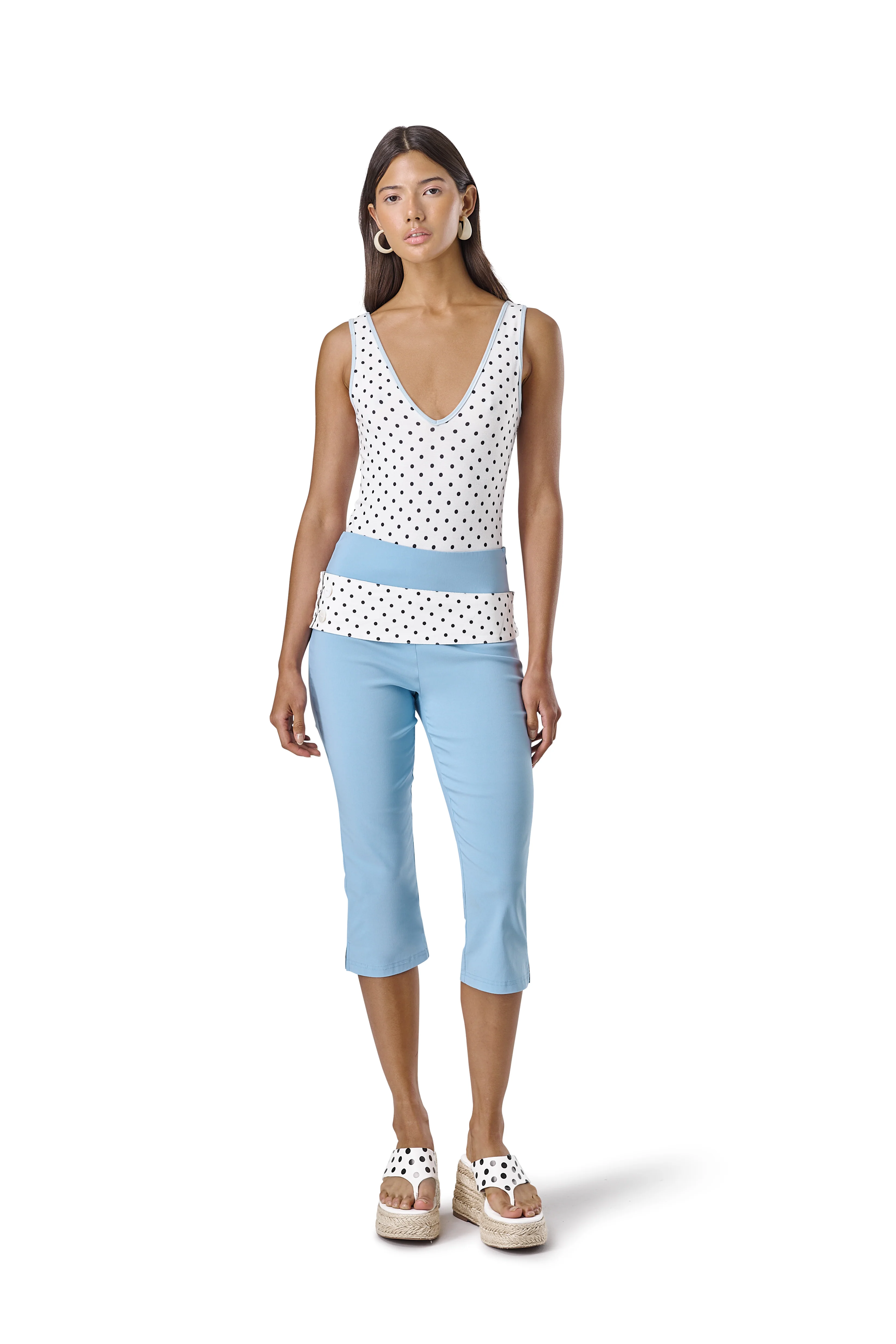 Darla Capri Pants in Powder Blue - Image 5