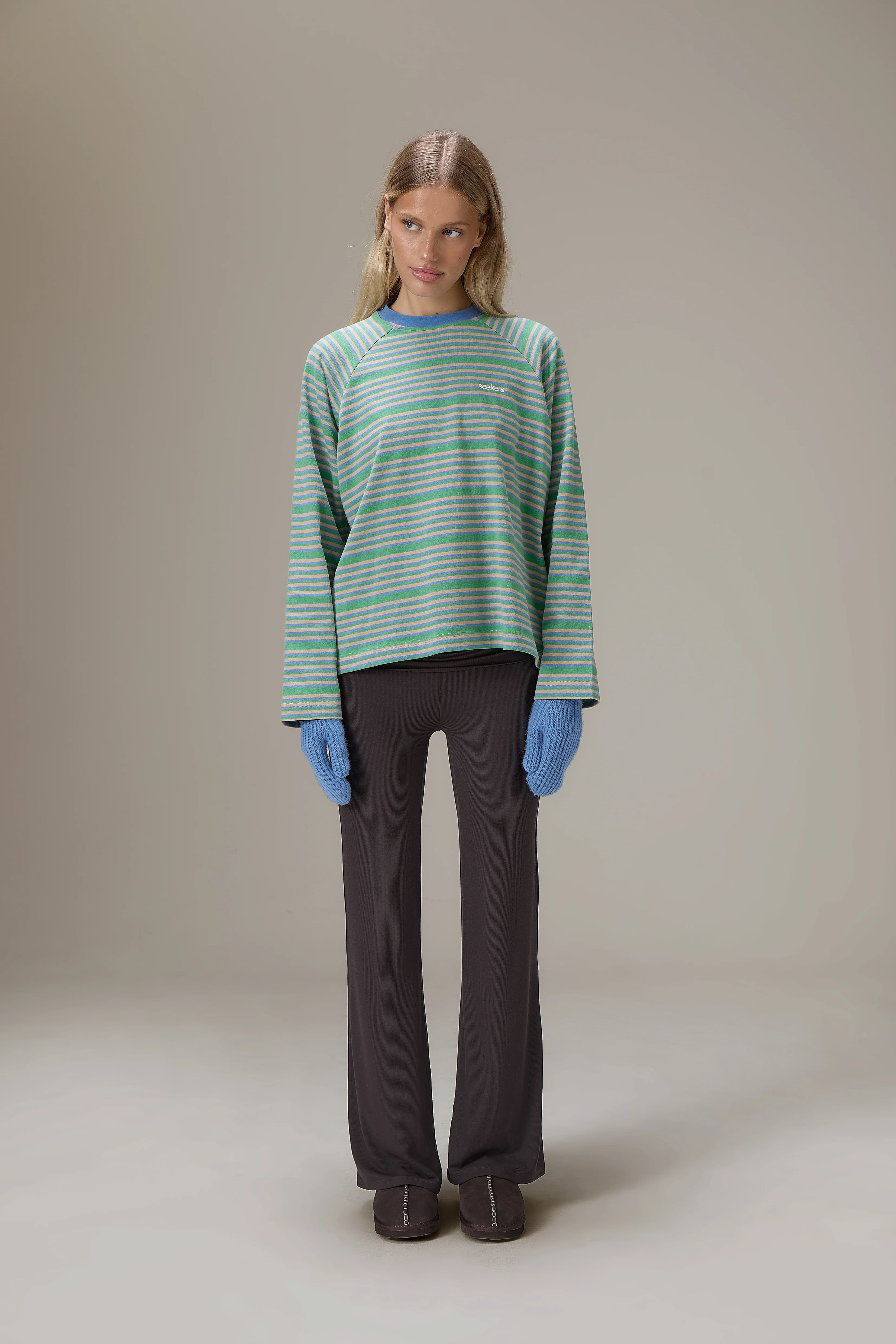 Douglas Oversized Long Sleeve Tee in Spring - Image 3
