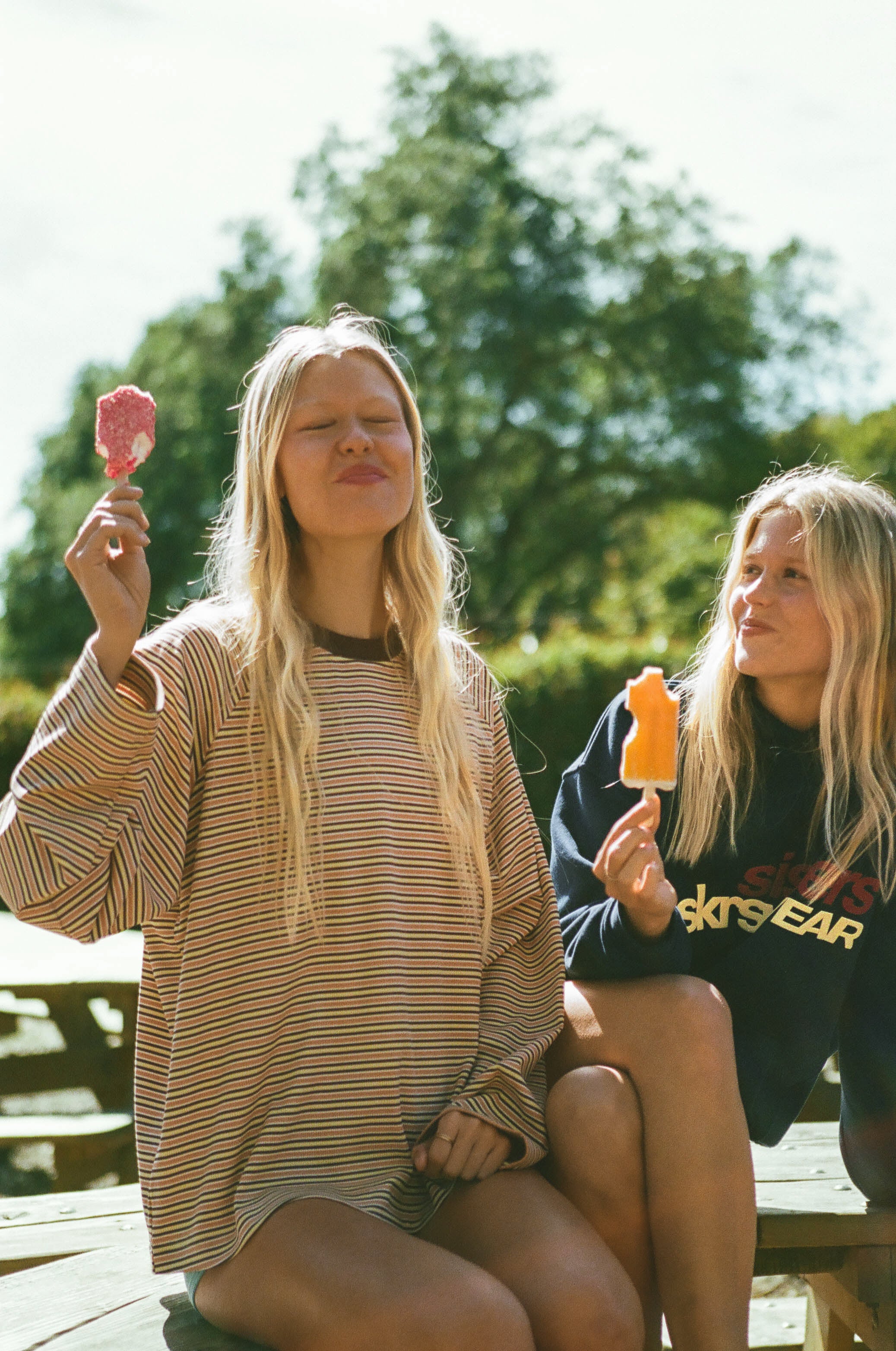 Douglas Oversized Long Sleeve Tee in Sunset - Image 5