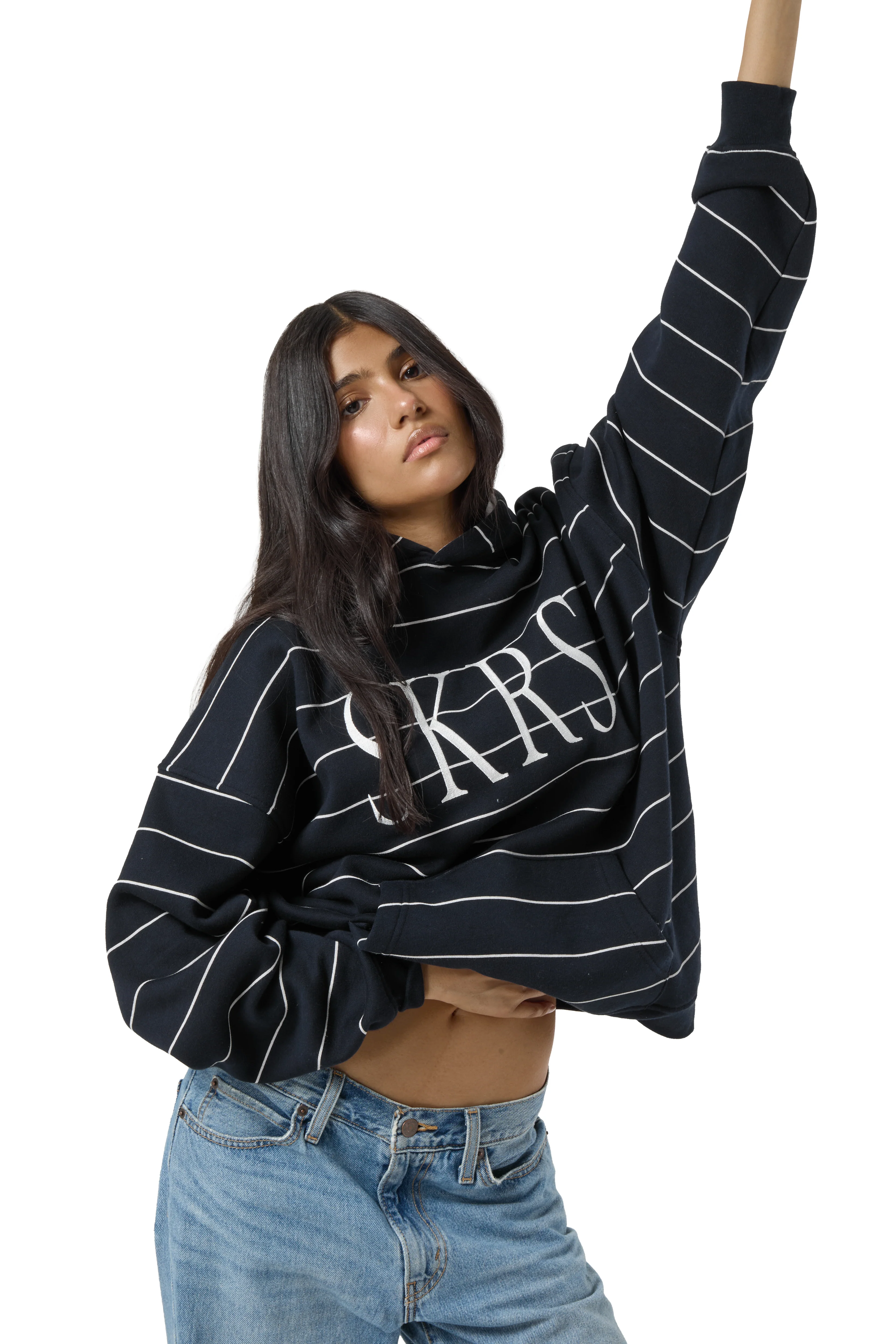 Fleet Stripe Logo Hoodie - Image 7