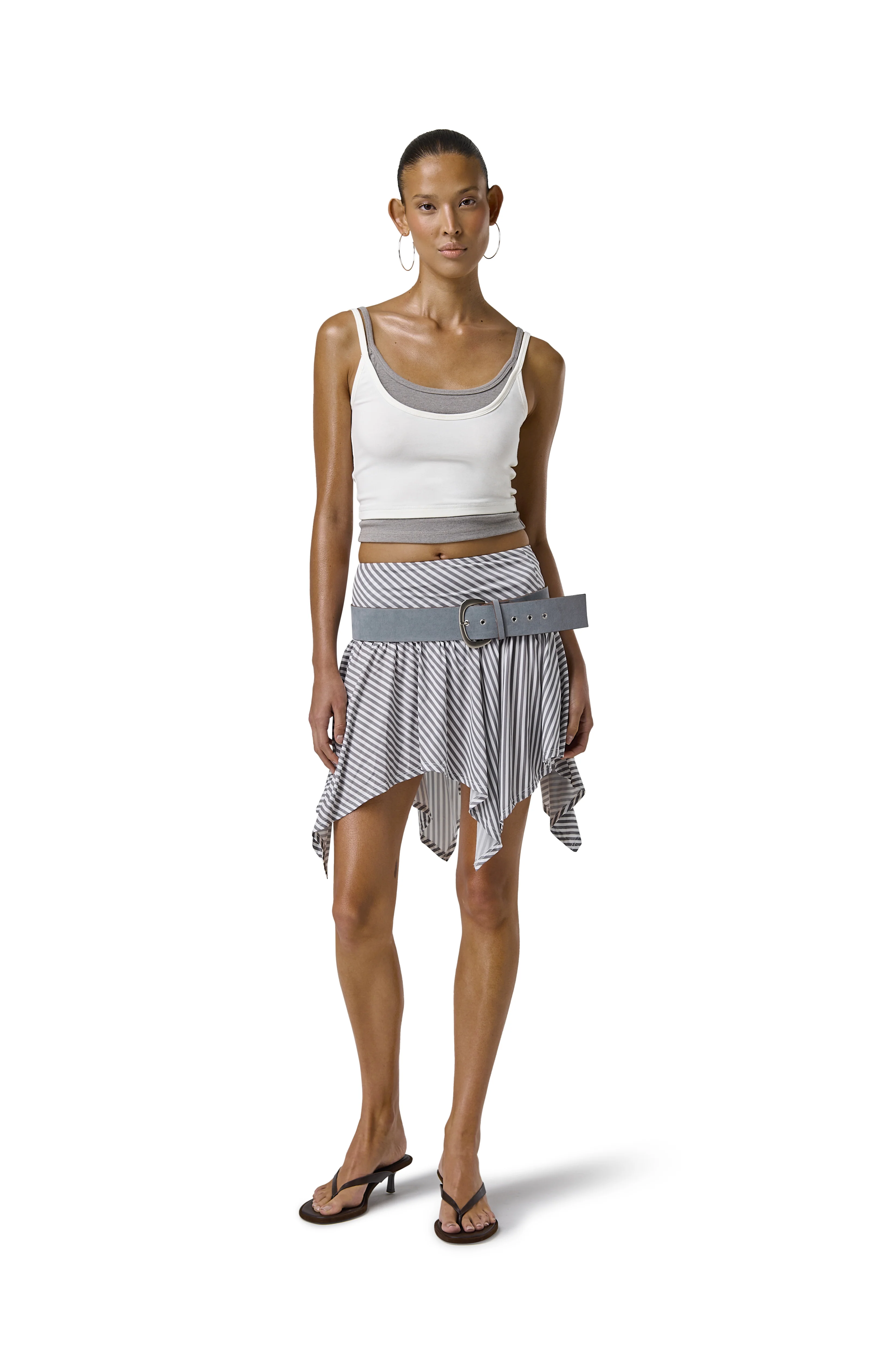 Huggie Layered Strappy Top in White - Image 2