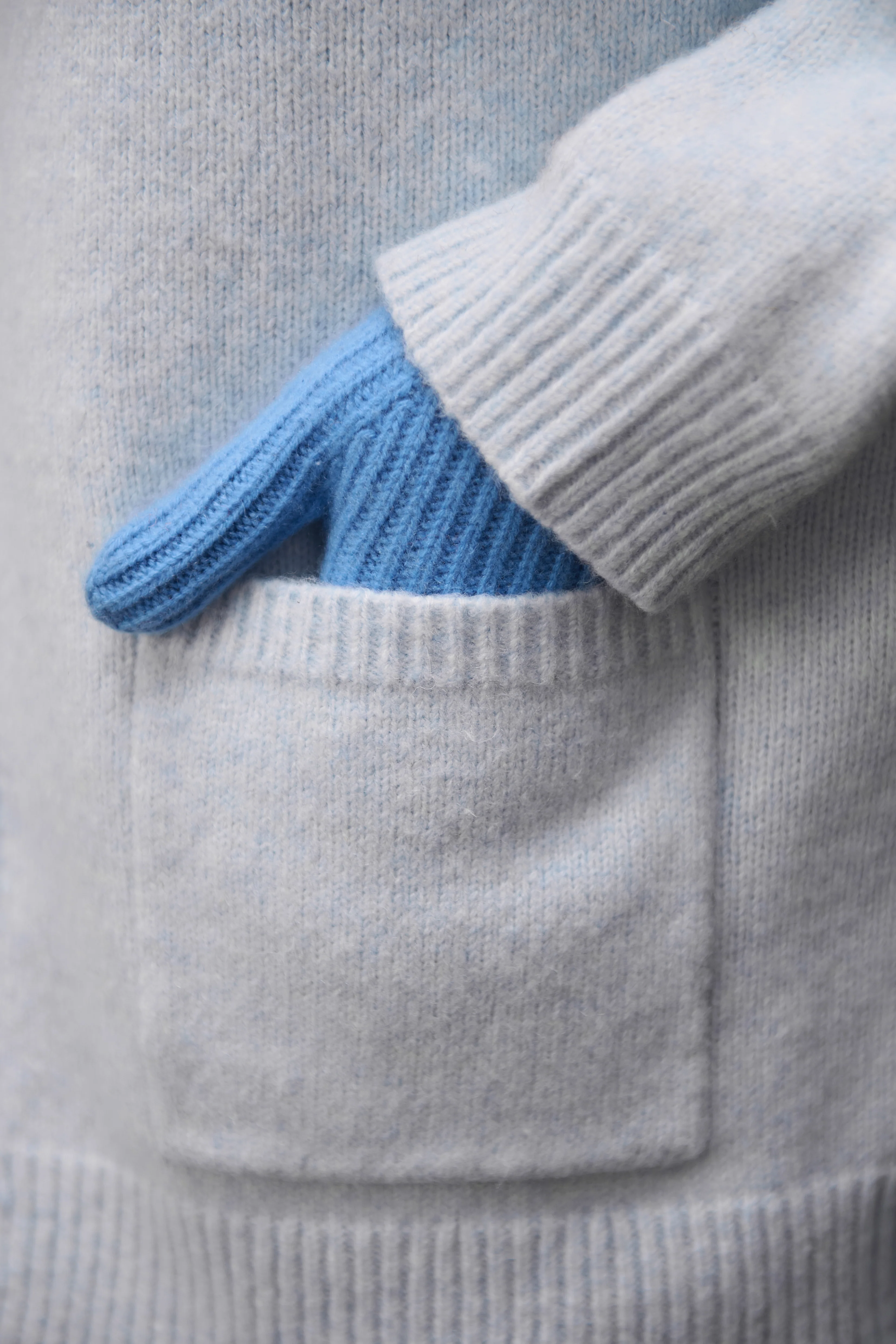 Eccles Button Cardigan in Powder Blue - Image 8