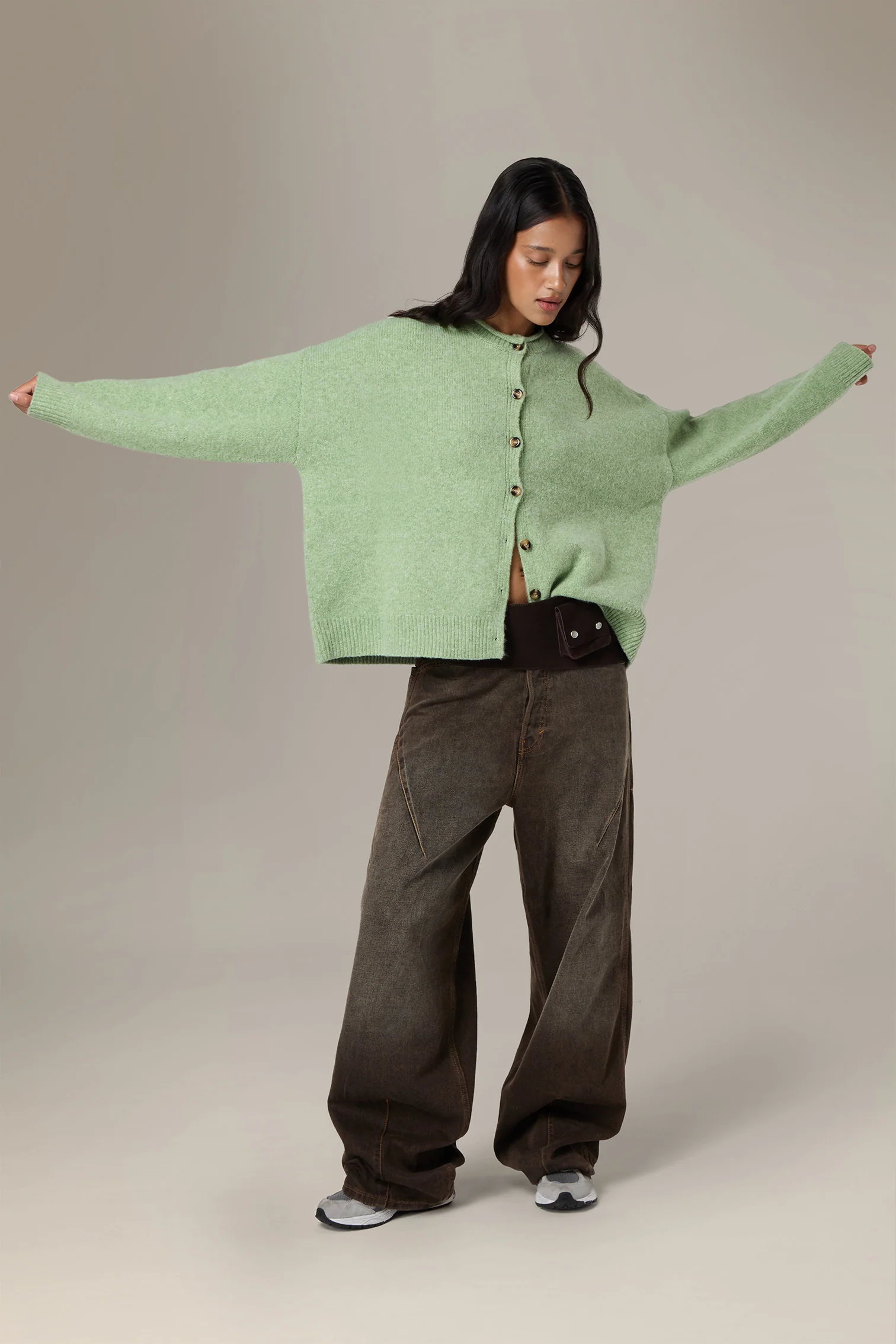 Jones Cardigan in Apple Green - Image 3