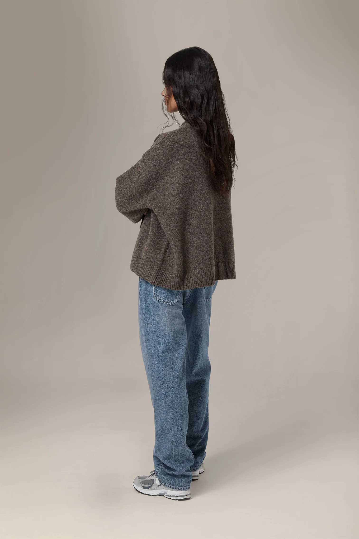 Jones Cardigan in Chocolate Brown - Image 3