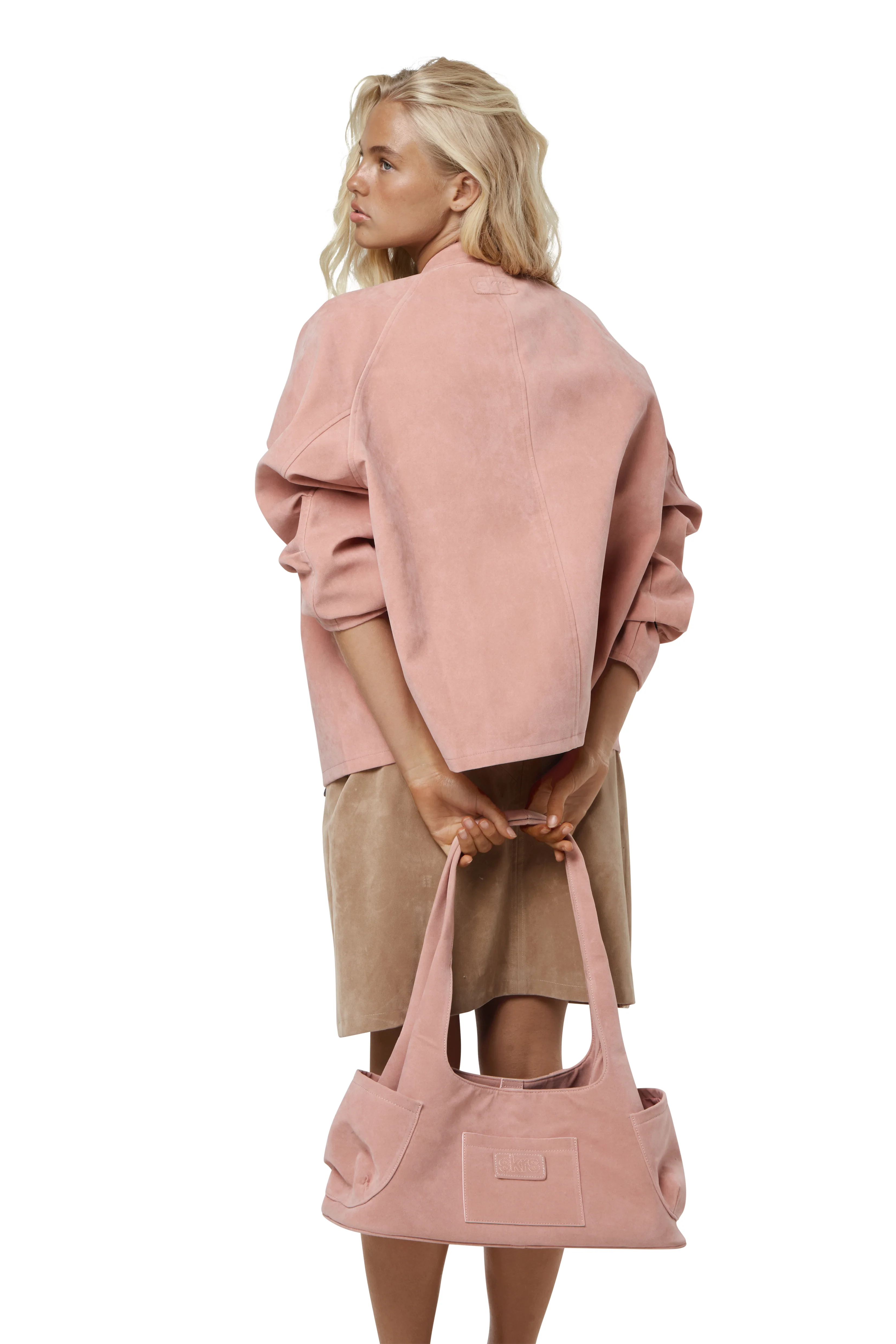 Lady Faux Suede Jacket in Rose - Image 4