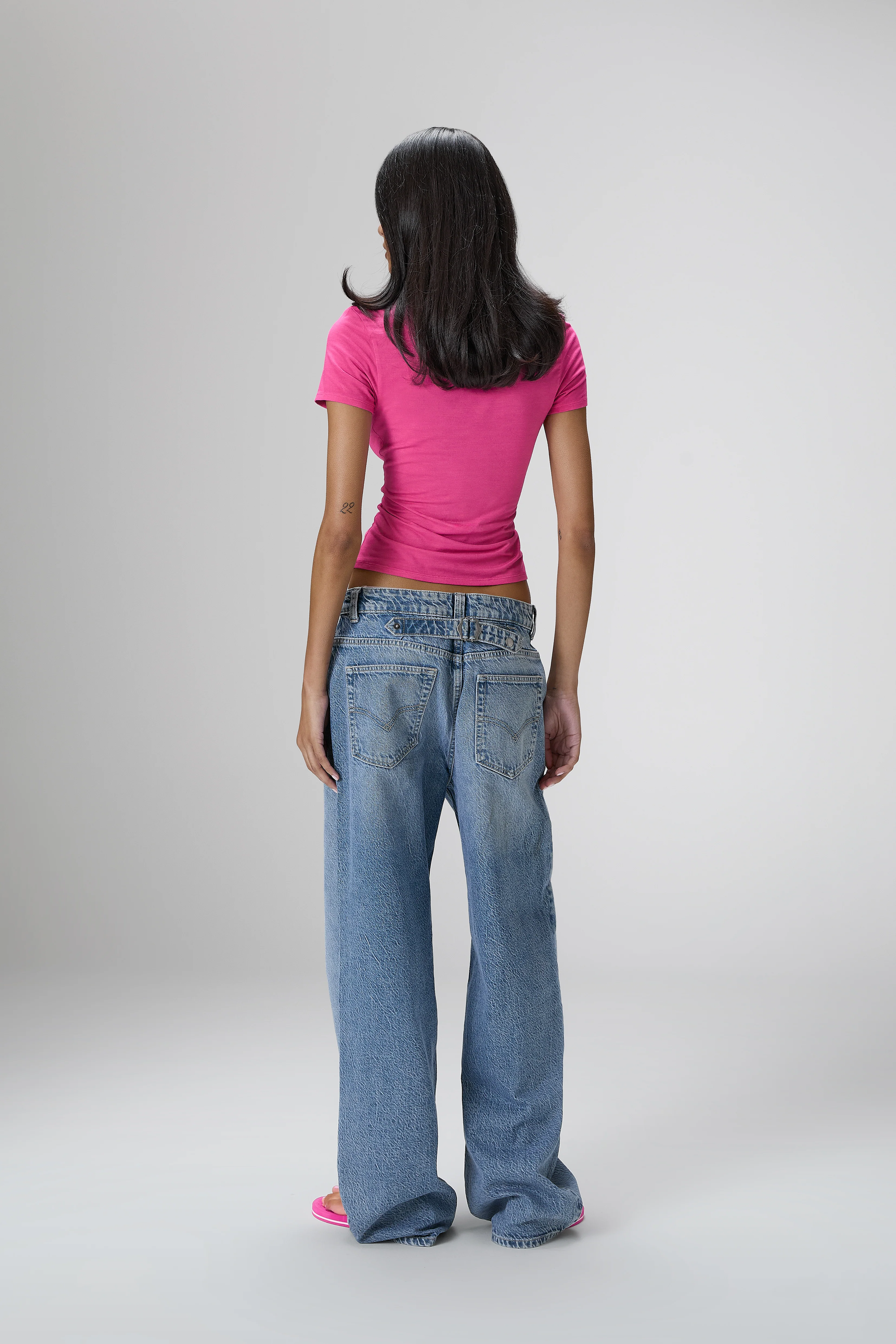 Lovers Stretch Baby Tee in Hottest Pink - Image 8