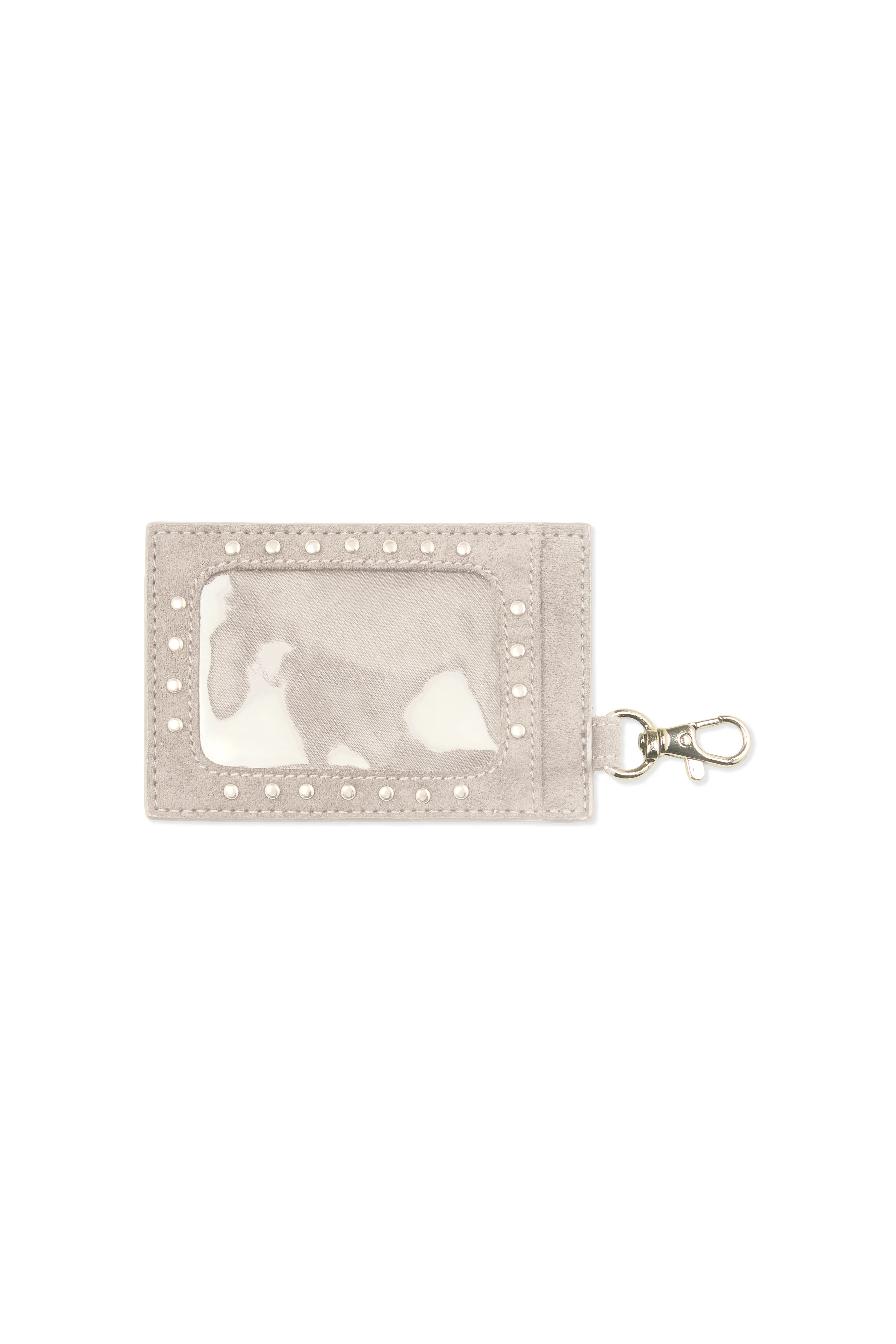 Martha Faux Suede Cardholder in Beige - Image 3