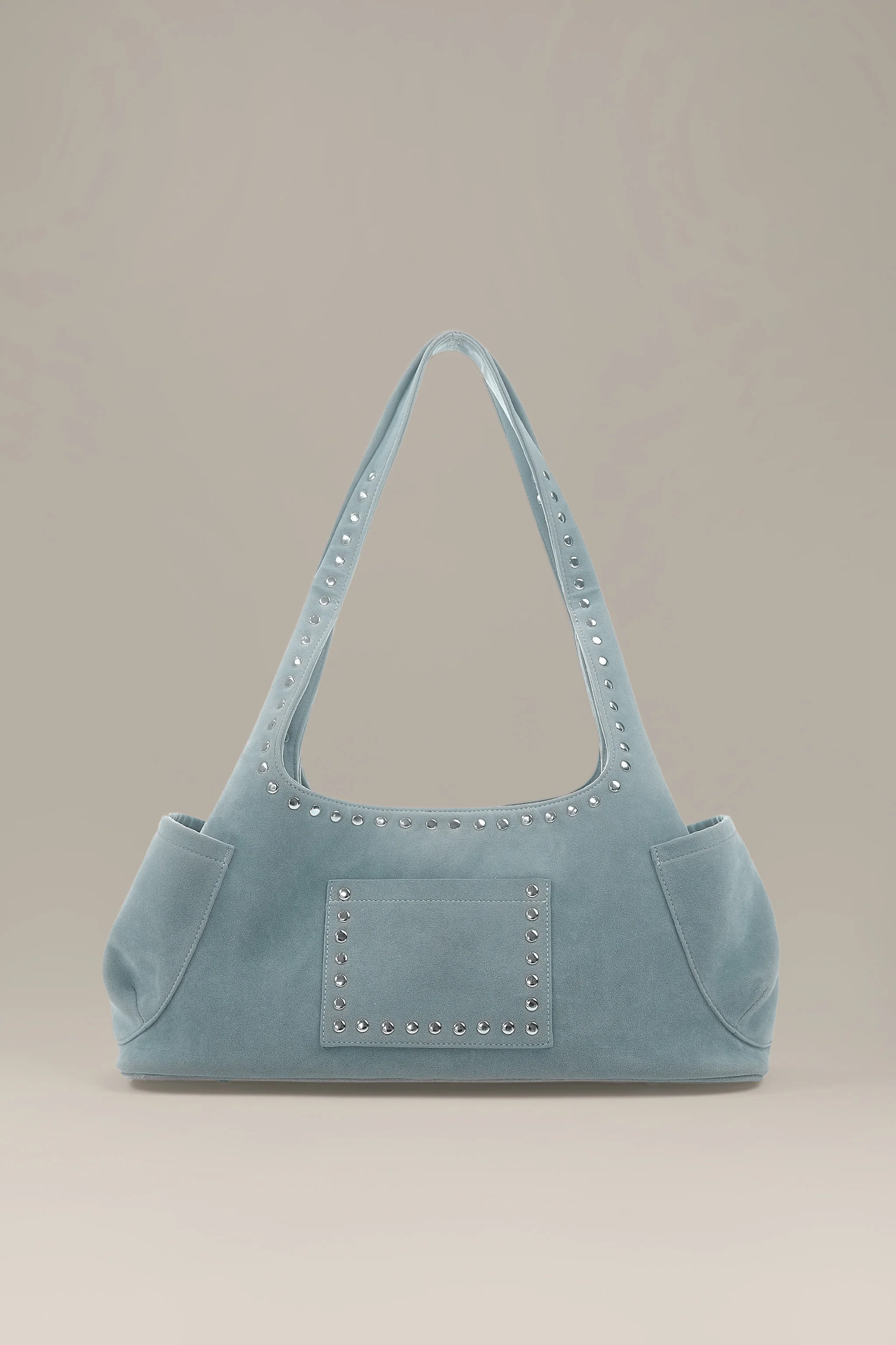 Martha Faux Suede Carryall in Blue - Image 6