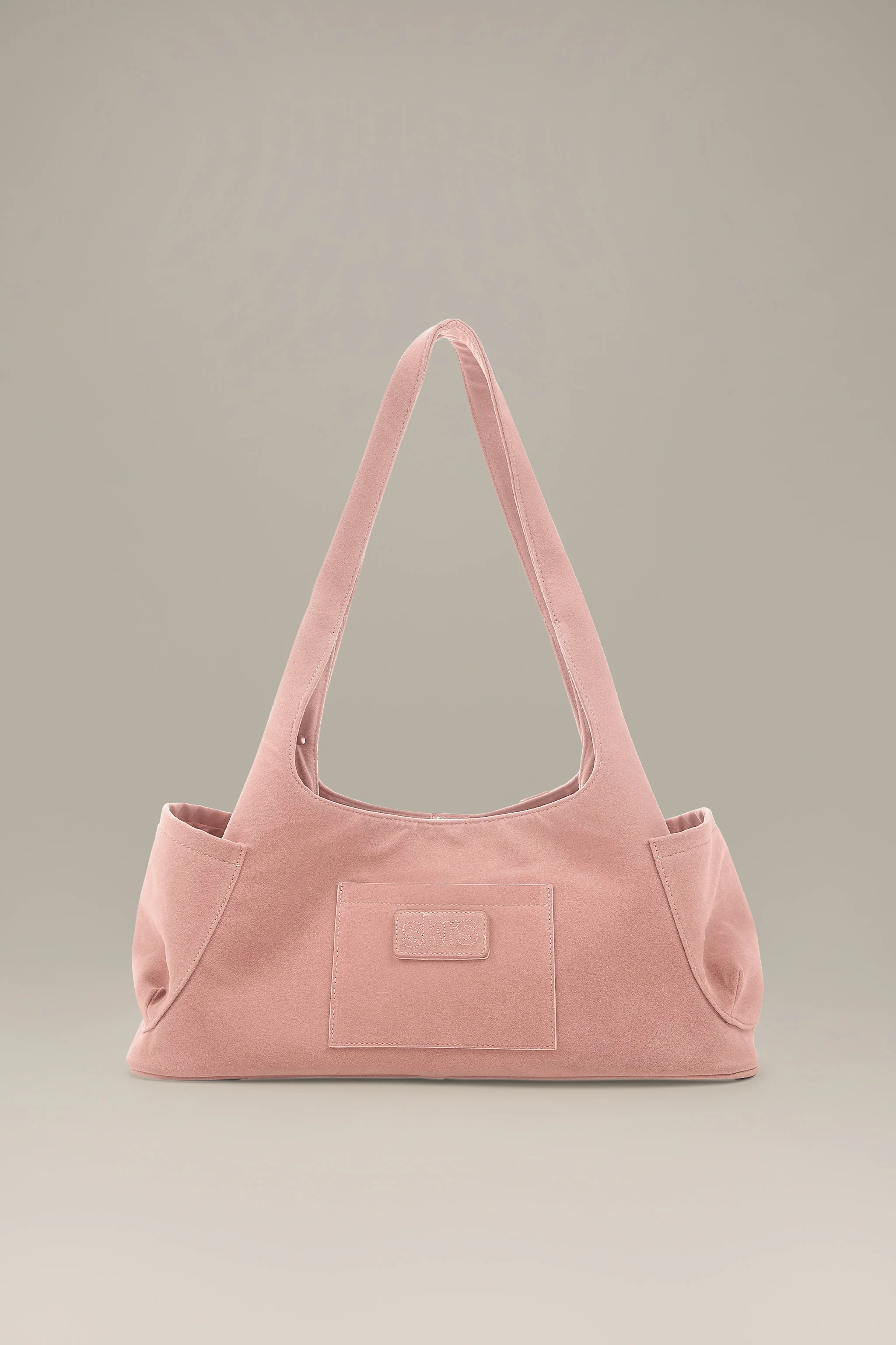 Martha Faux Suede Carryall in Rose - Image 3