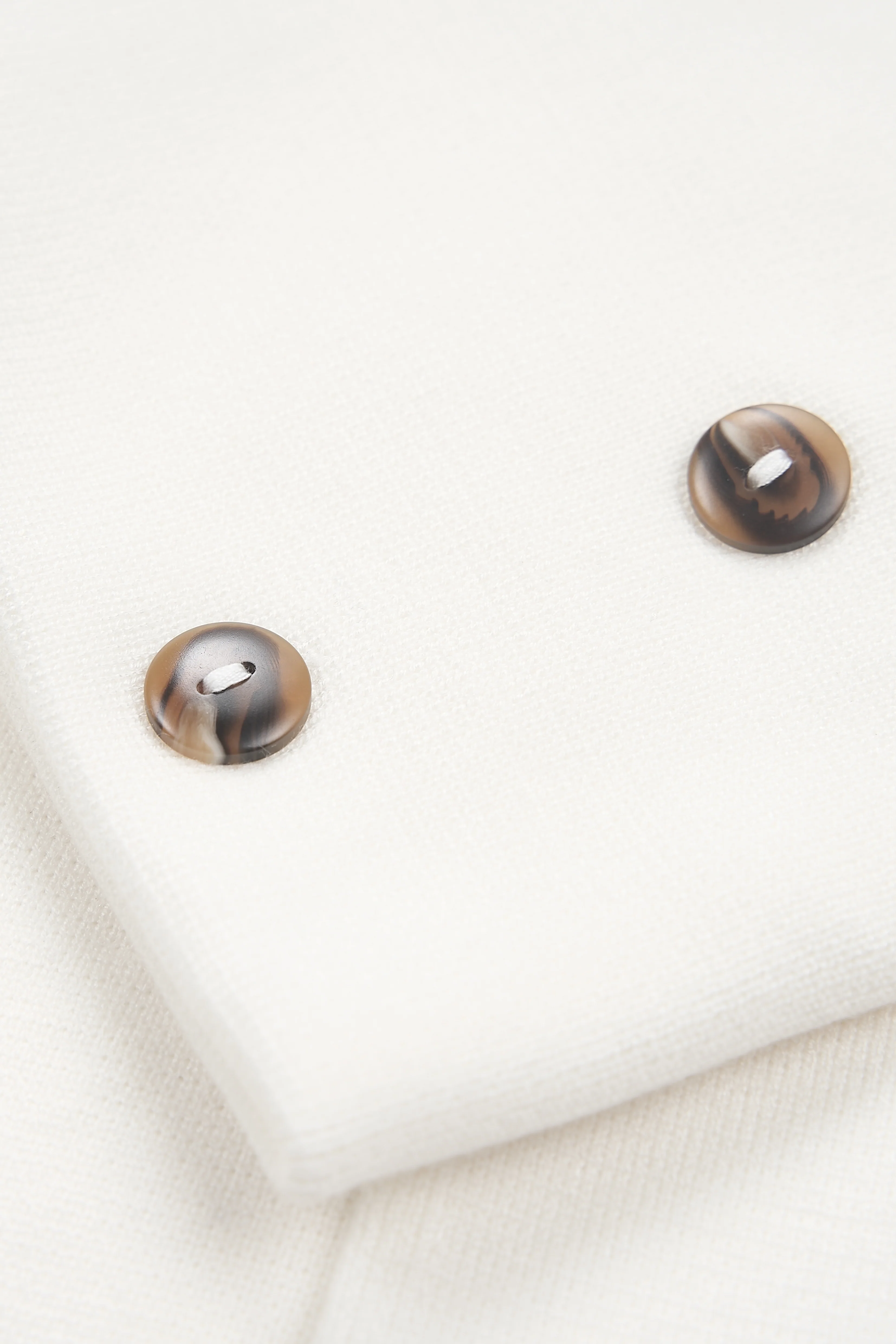 Posie Double Breast Cardigan in Cream - Image 10