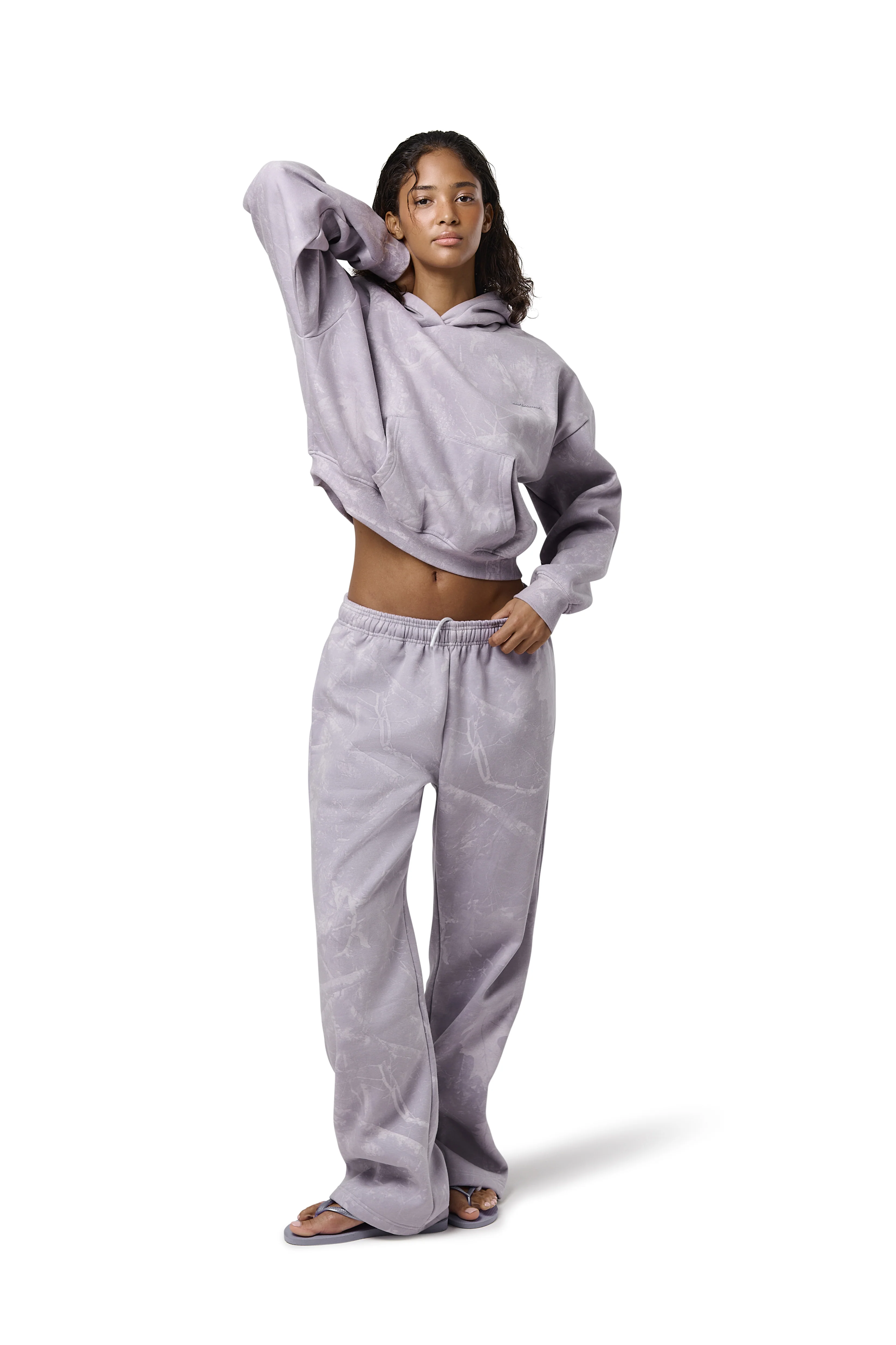 Ranch Wide Leg Sweatpants in Lilac - Image 3