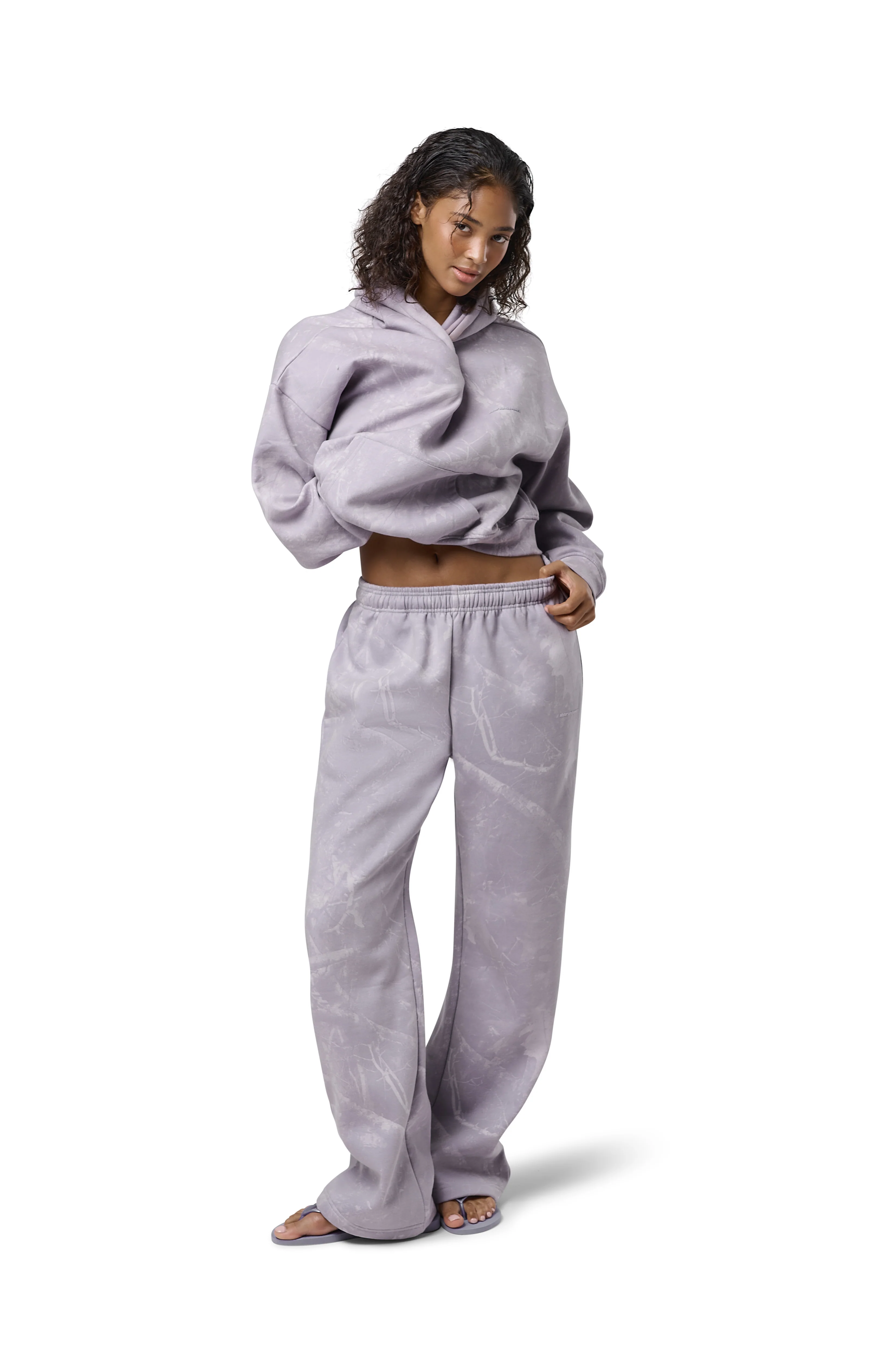 Ranch Wide Leg Sweatpants in Lilac - Image 4