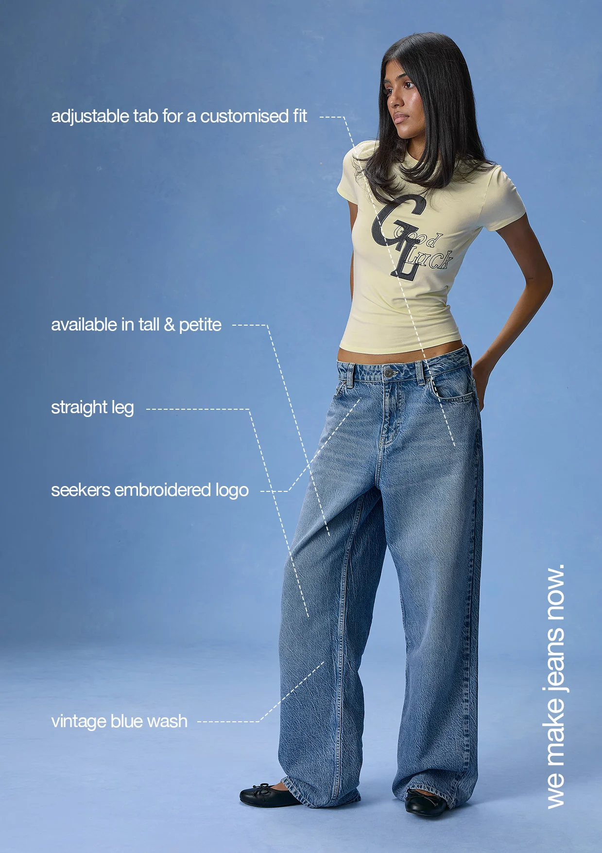 Sally Straight Leg Denim Jeans in Mid-Wash - Image 3