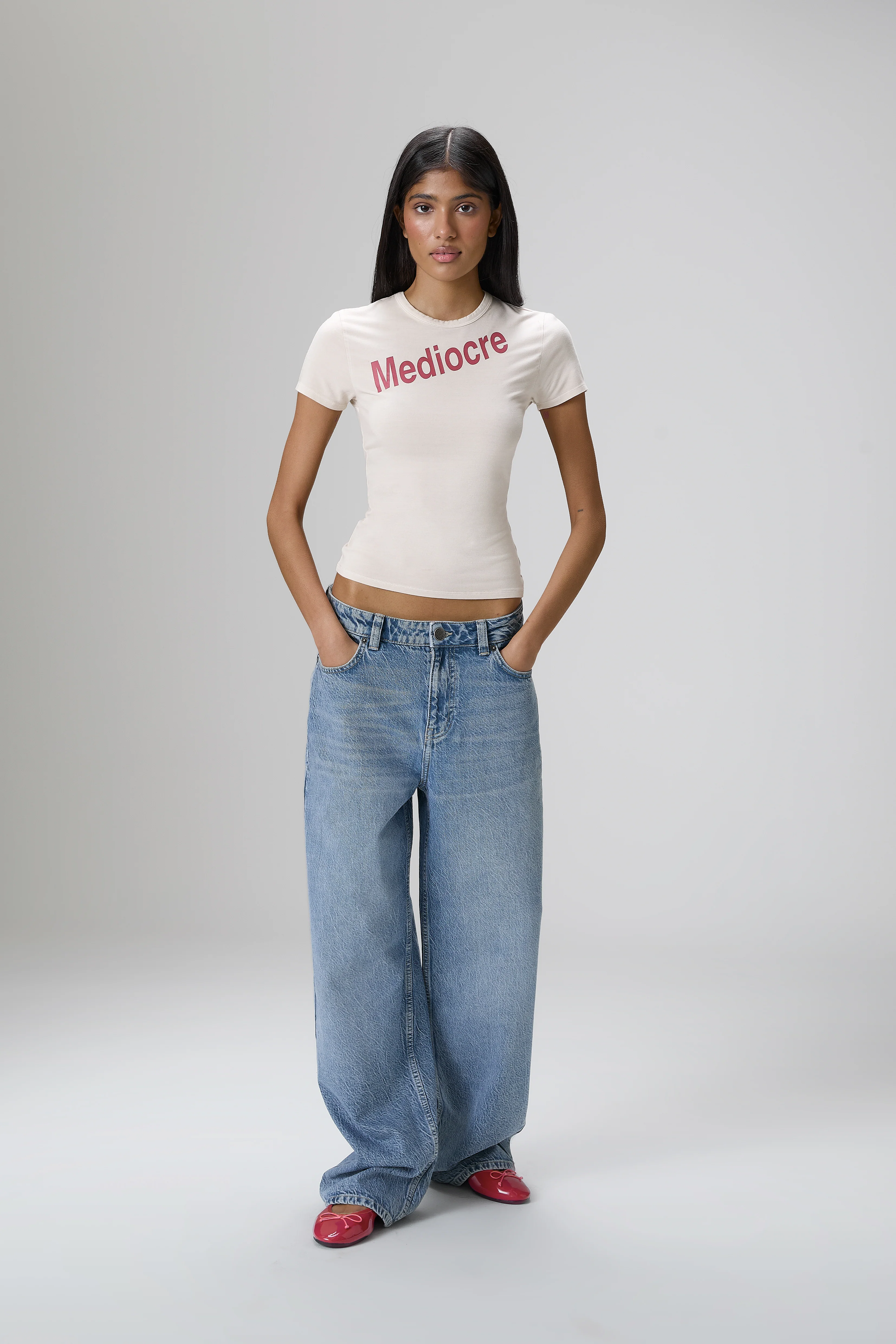 Sally Straight Leg Denim Jeans in Mid-Wash - Image 9