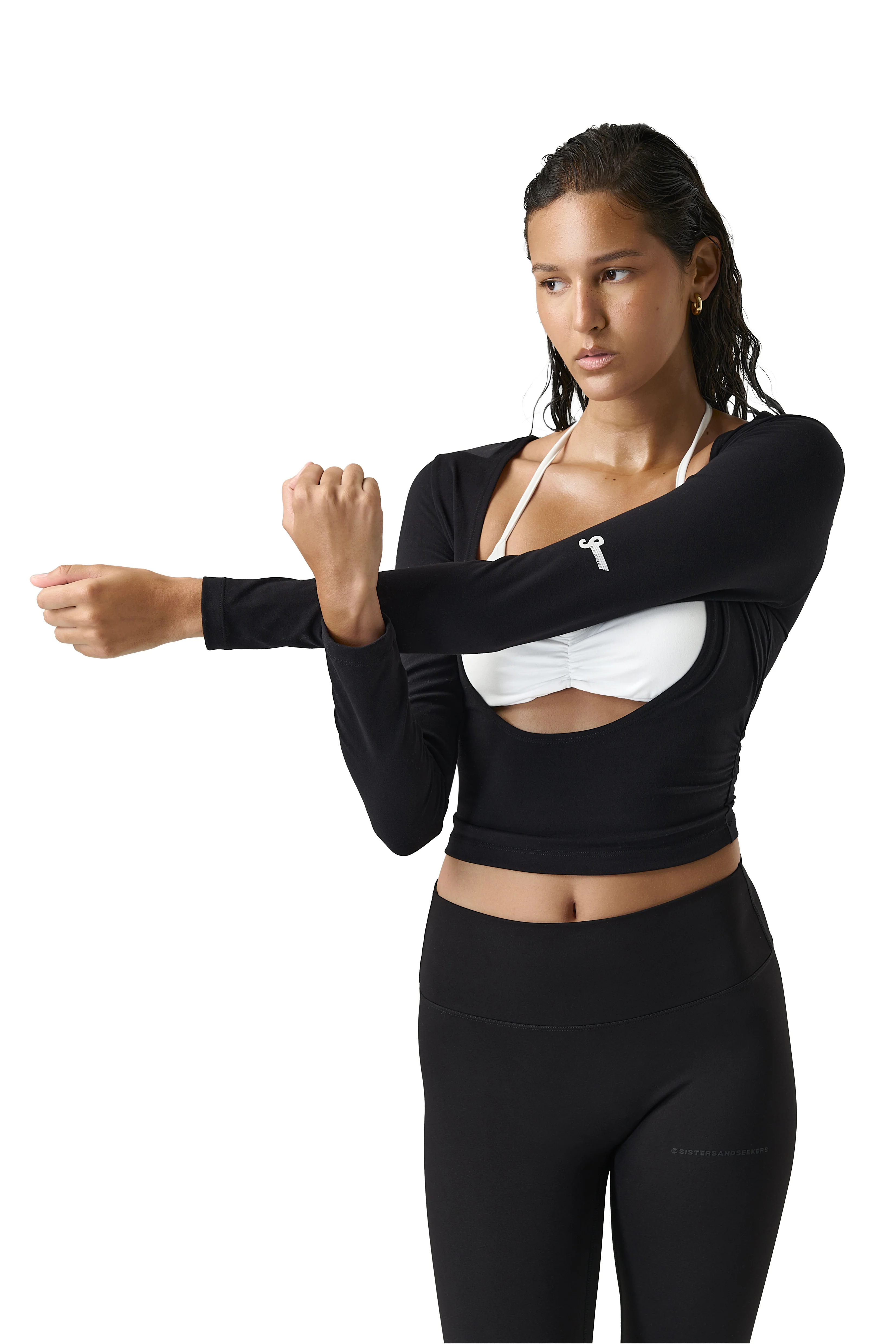 Scoop Layered Active Top in Jet - Image 5