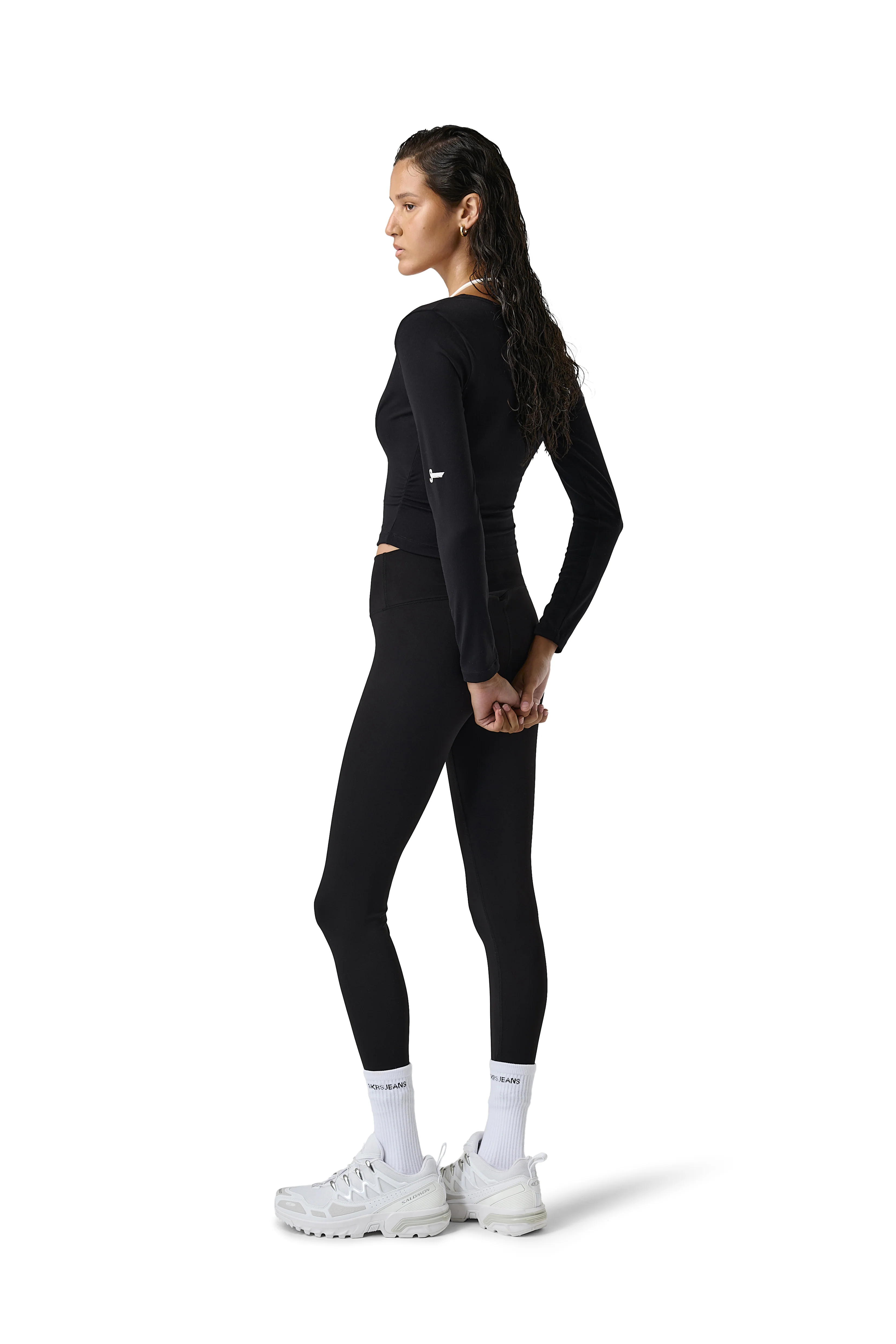 Scoop Layered Active Top in Jet - Image 6
