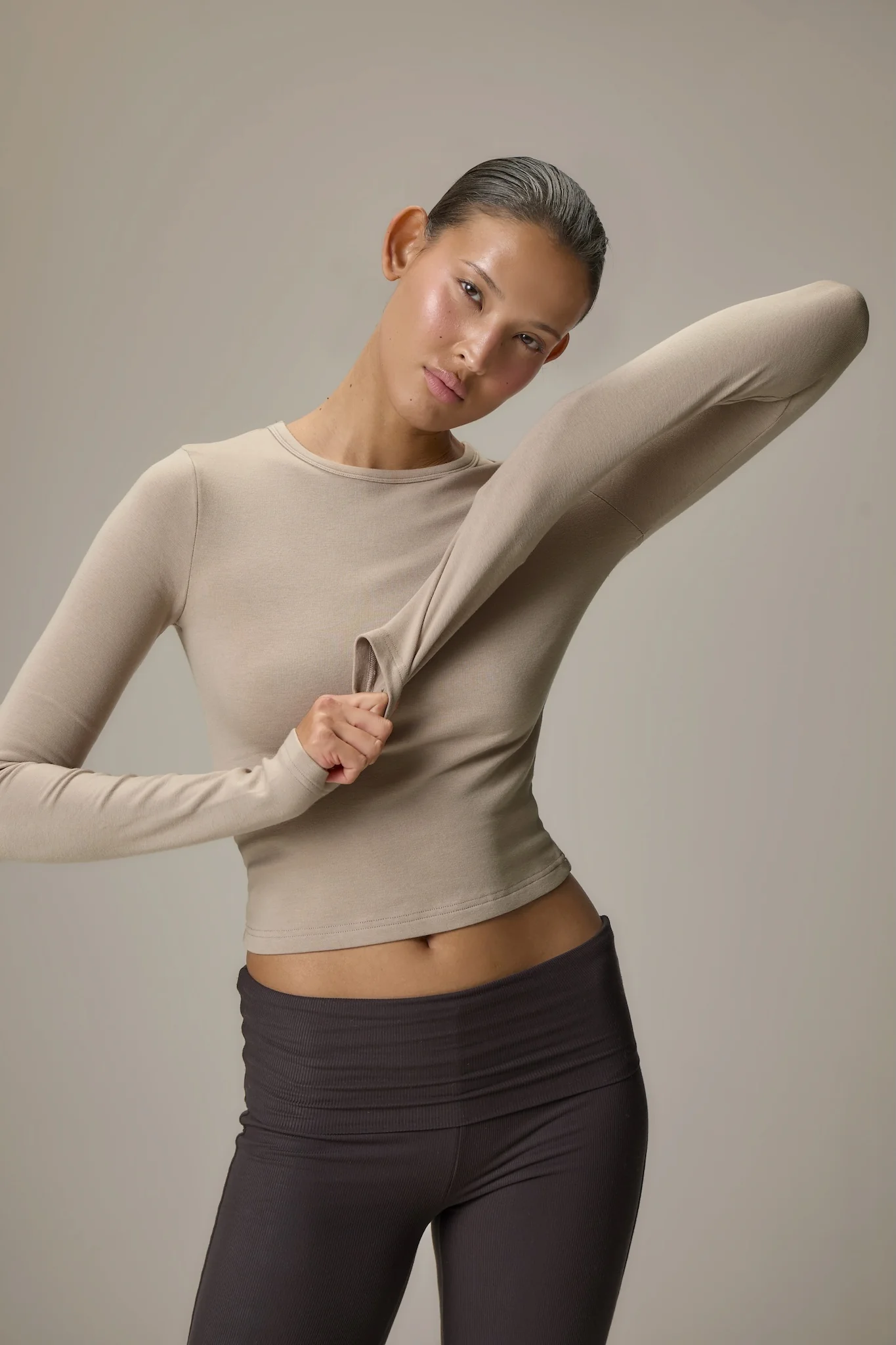 Seekers Base Long Sleeve in Beige - Image 5