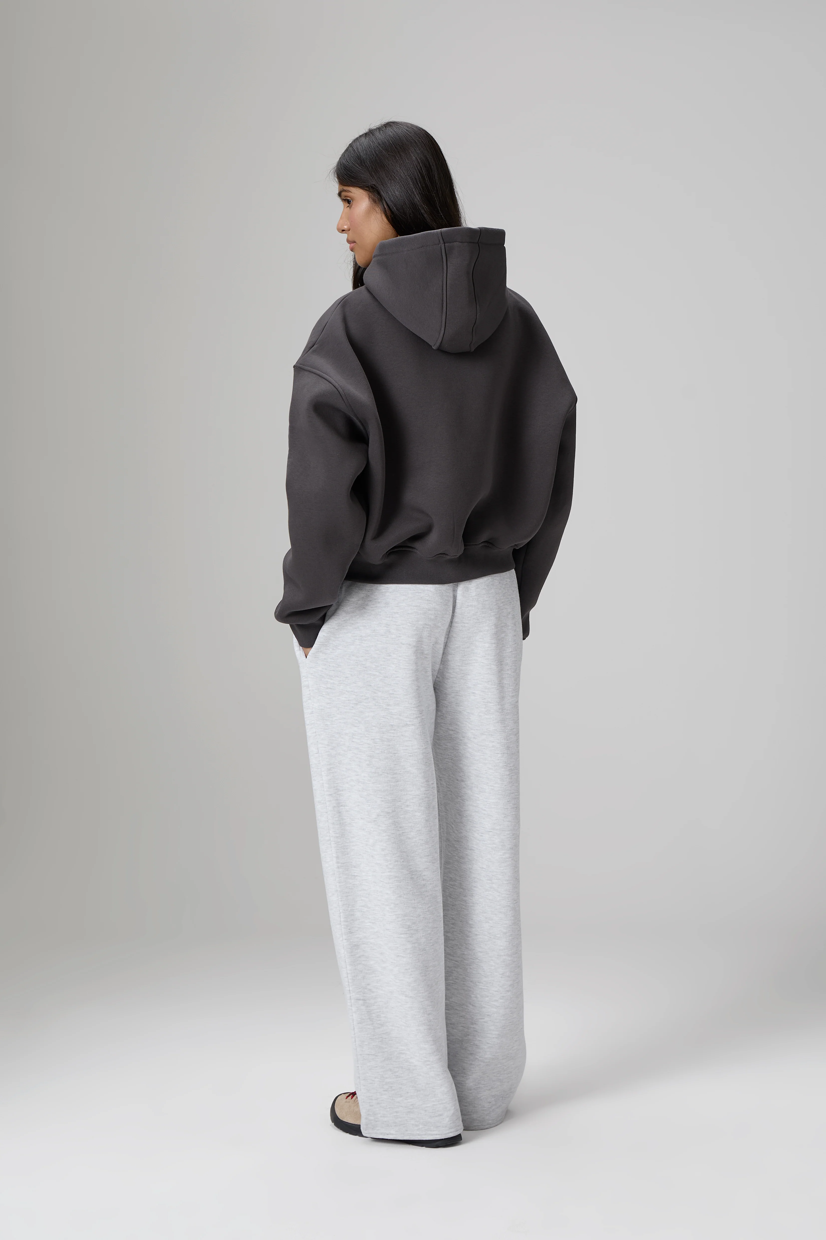 Seekers GB Shrunken Hoodie in Off-Black - Image 6