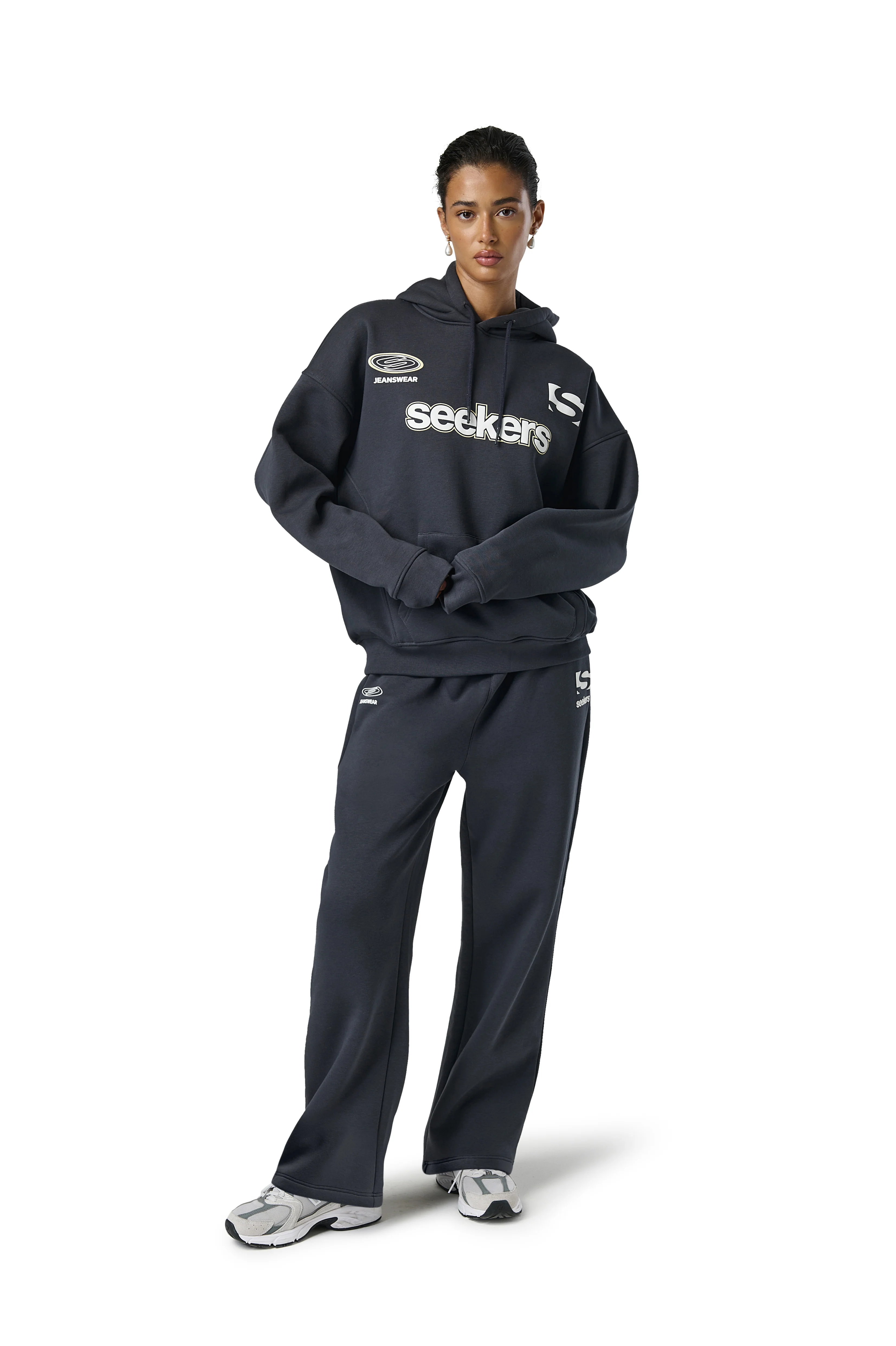 Seekers Motif Hoodie in Skipper - Image 3