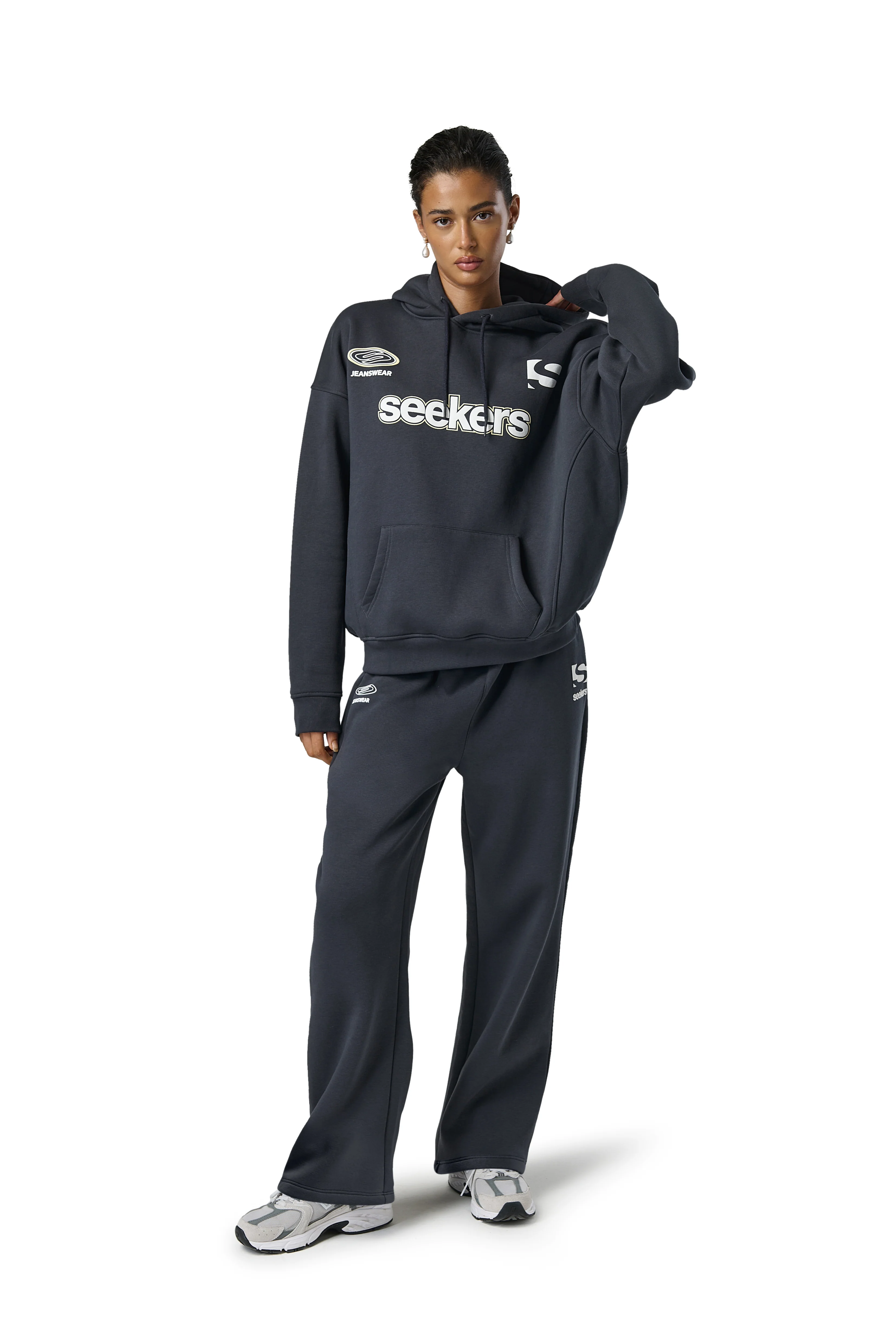 Seekers Motif Hoodie in Skipper - Image 6