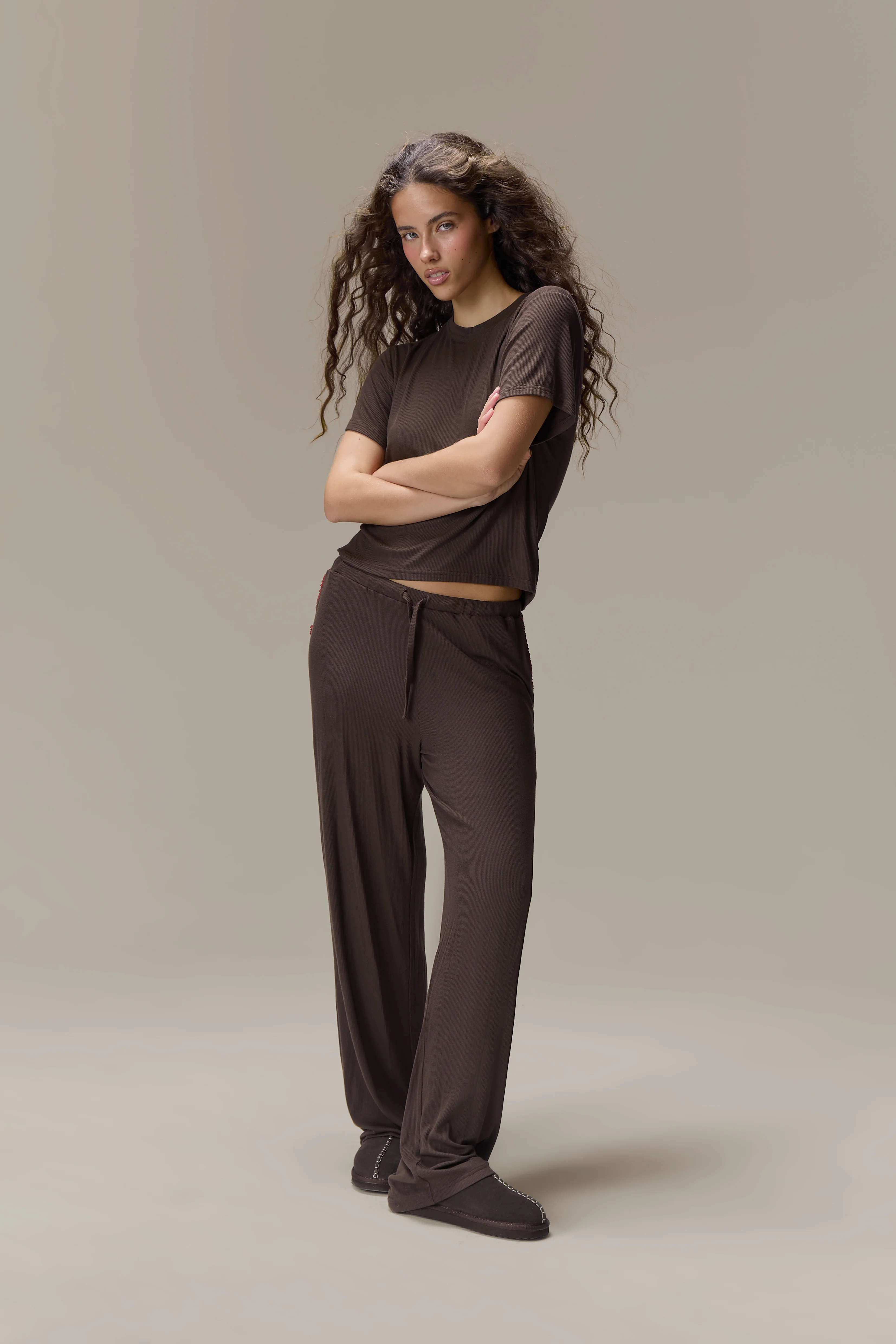 Seekers Sleepwear Modal Jersey Pants in Brown - Image 6