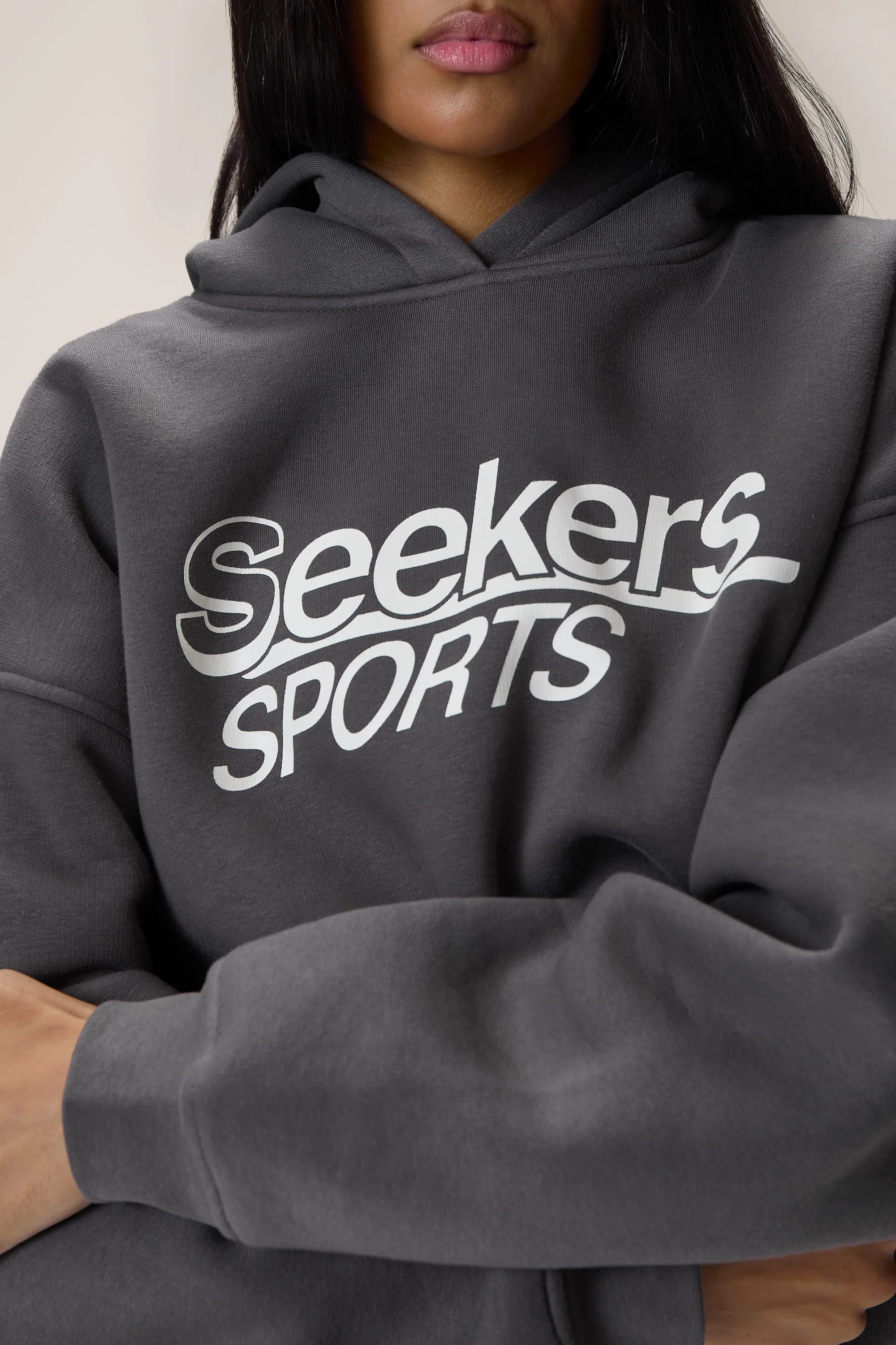 Seekers Sports Hoodie in Charcoal - Image 3