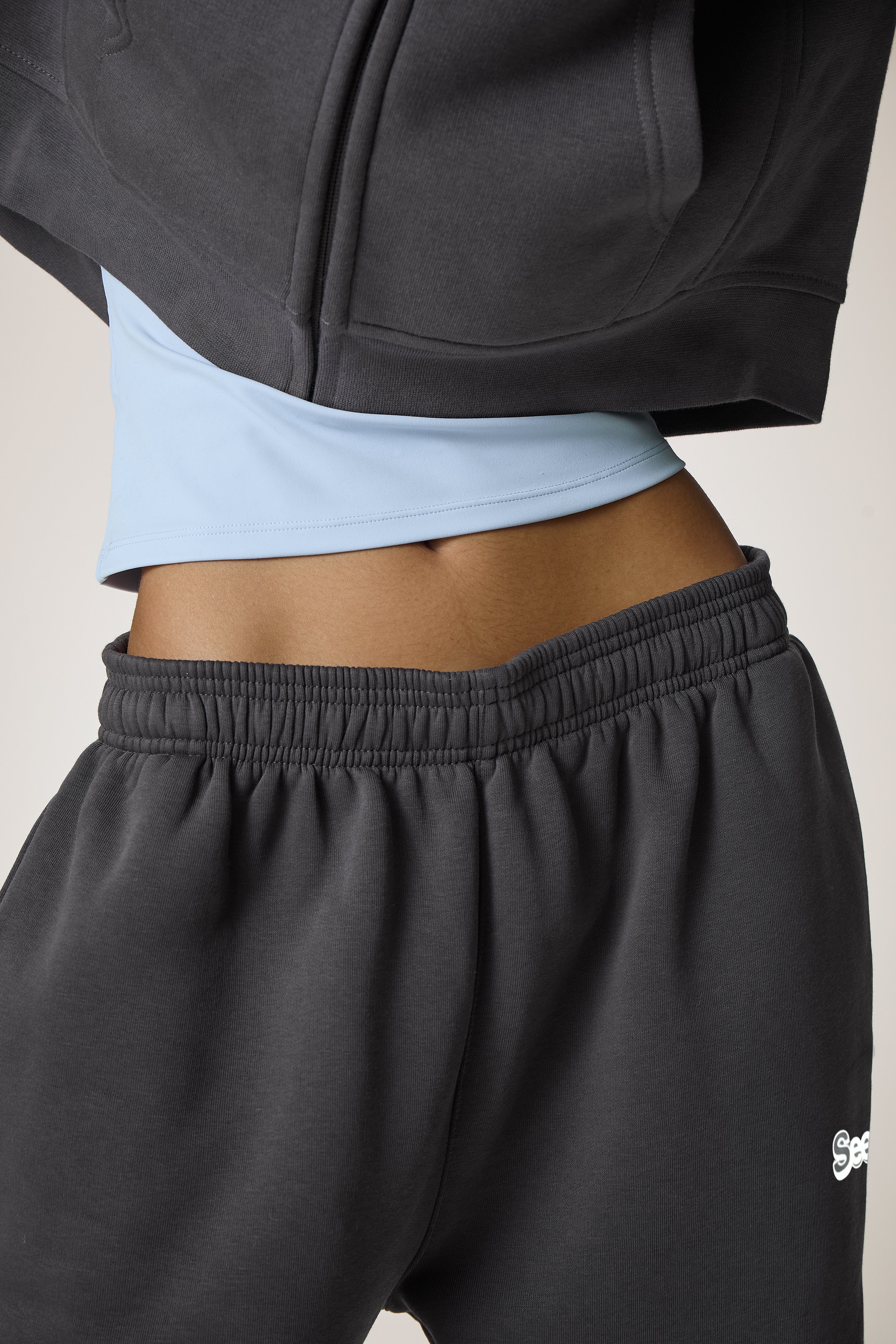 Seekers Sports Wide Leg Sweatpants in Charcoal - Image 2