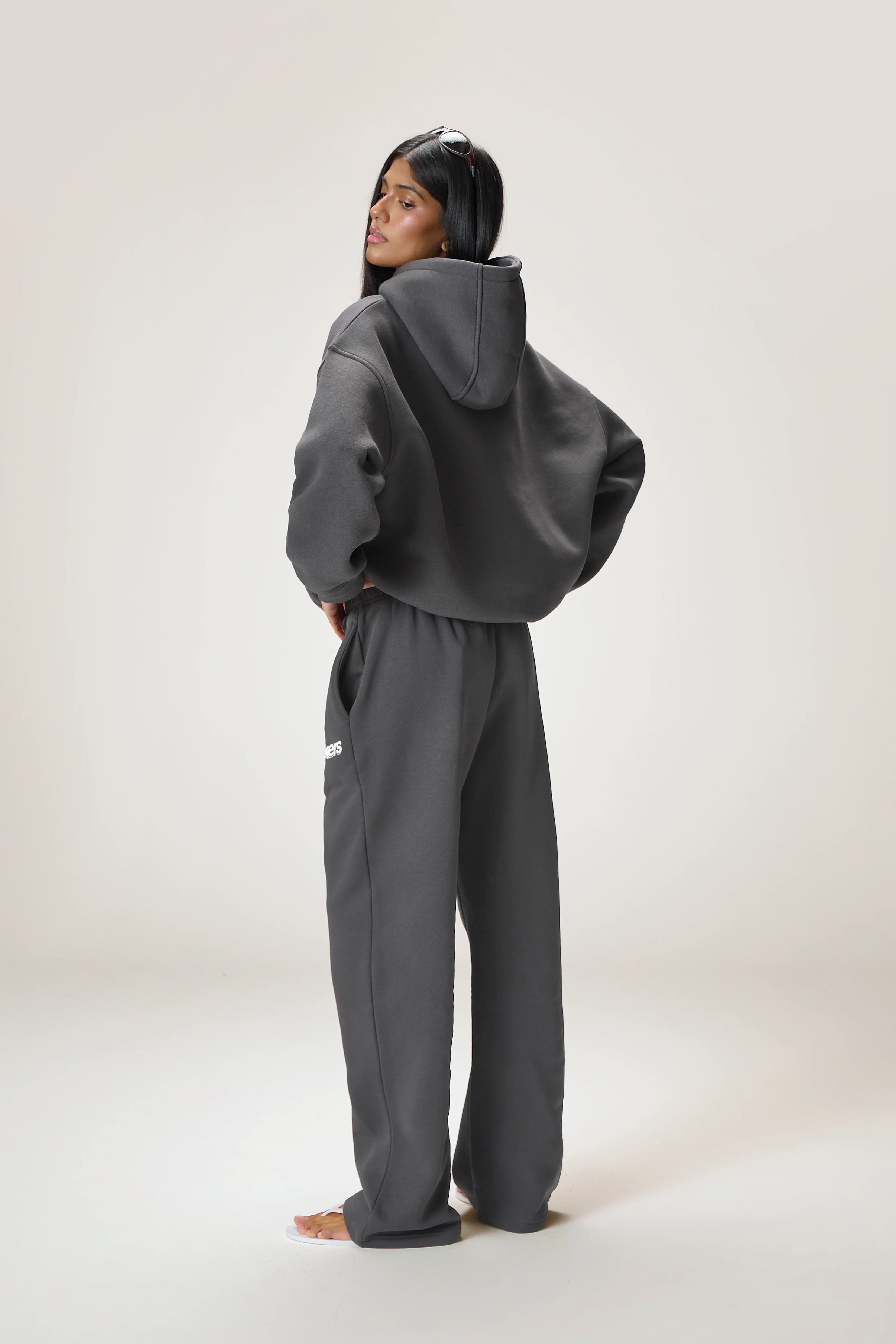 Seekers Sports Wide Leg Sweatpants in Charcoal - Image 3