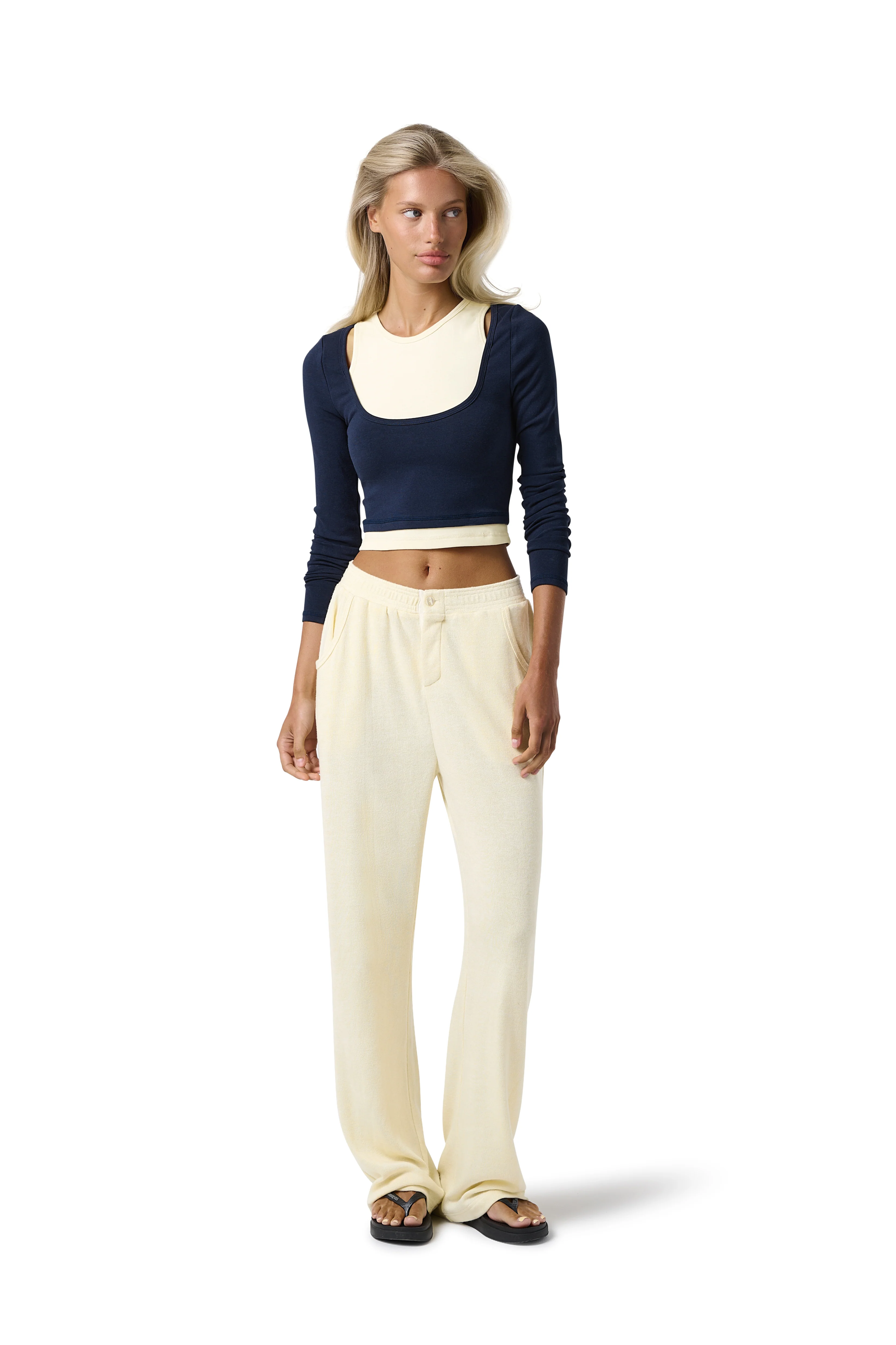 Slacks Soft Trouser in Butter Yellow - Image 2