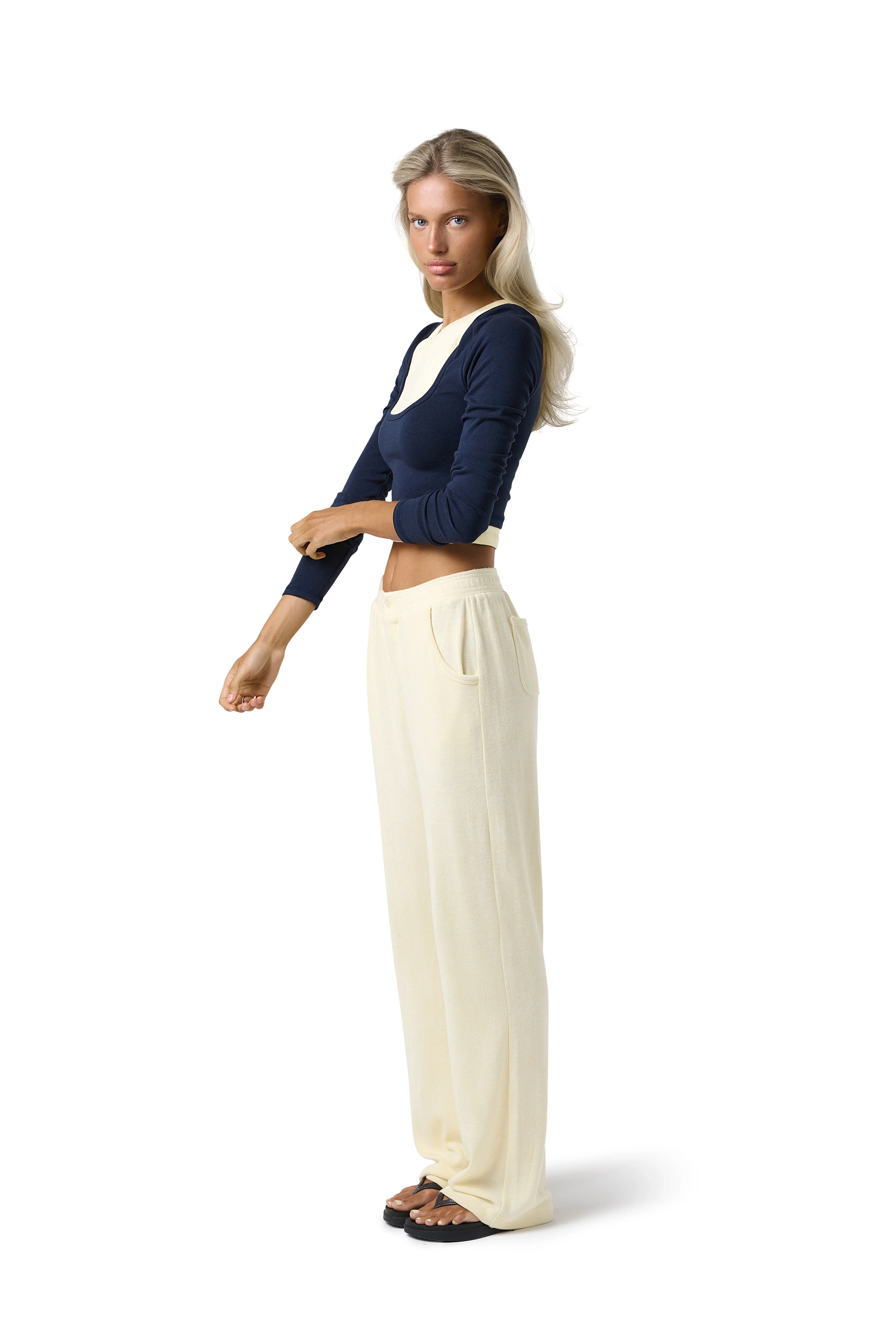 Slacks Soft Trouser in Butter Yellow - Image 4