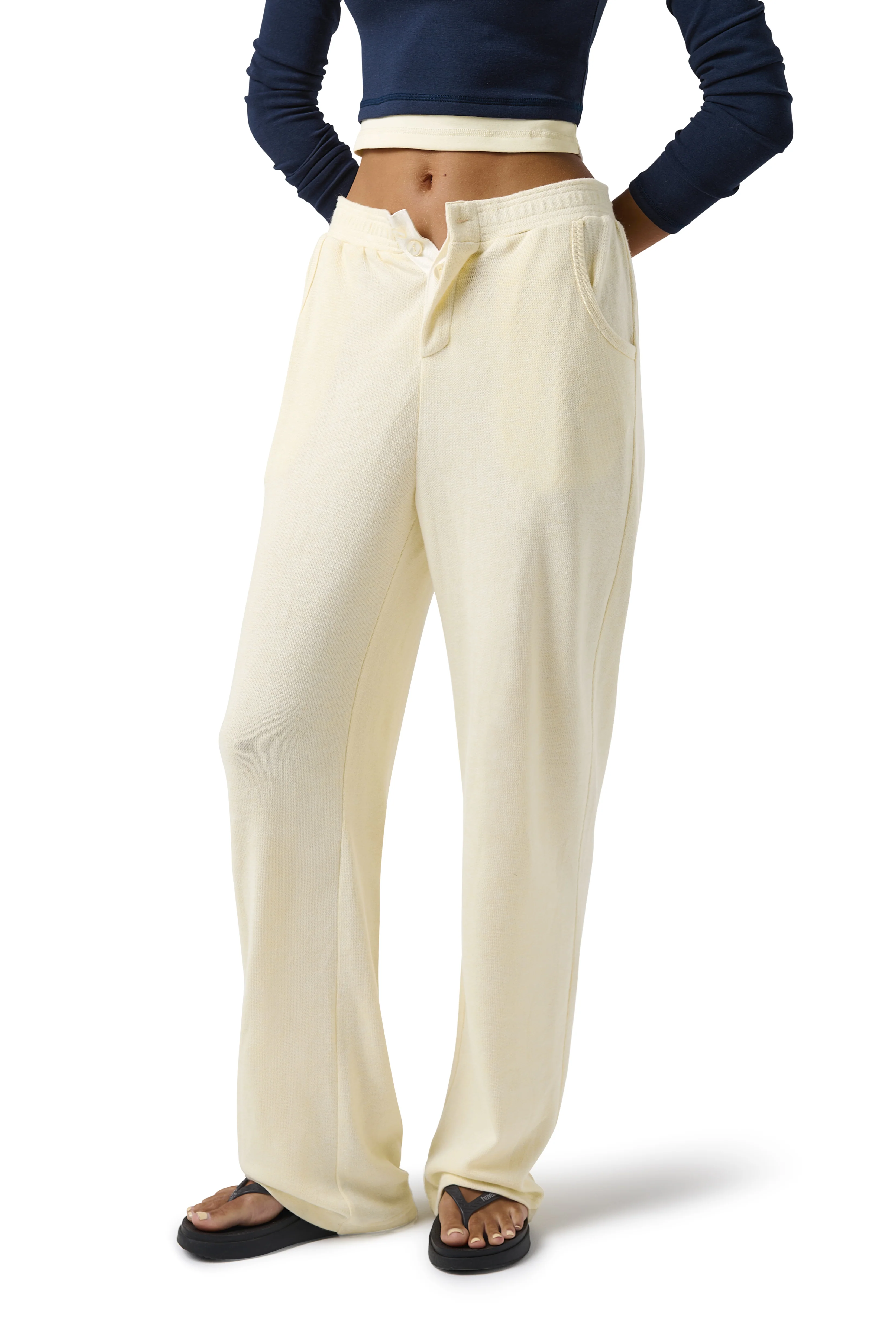 Slacks Soft Trouser in Butter Yellow - Image 6