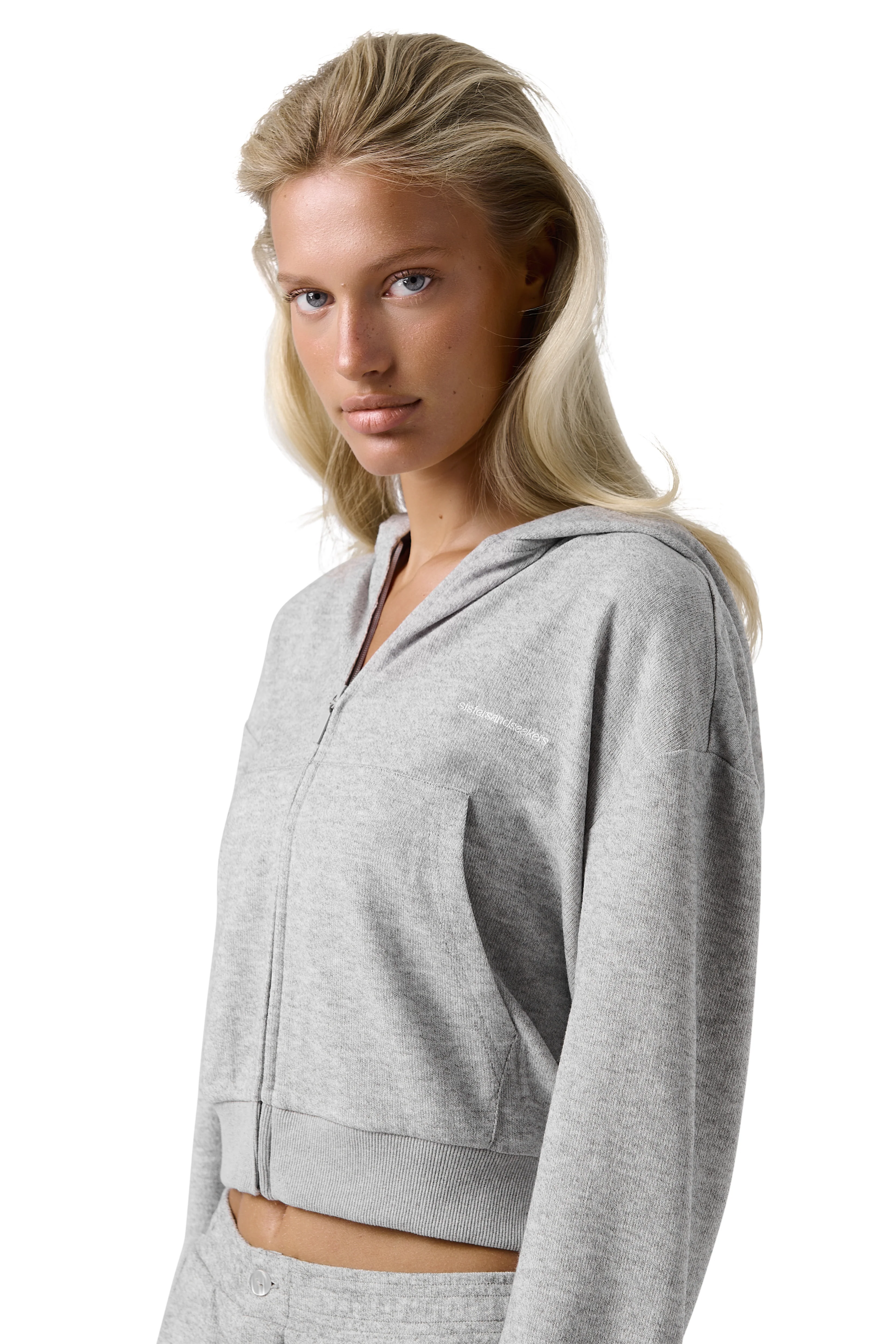 Slacks Soft Zip Up in Light Grey - Image 5