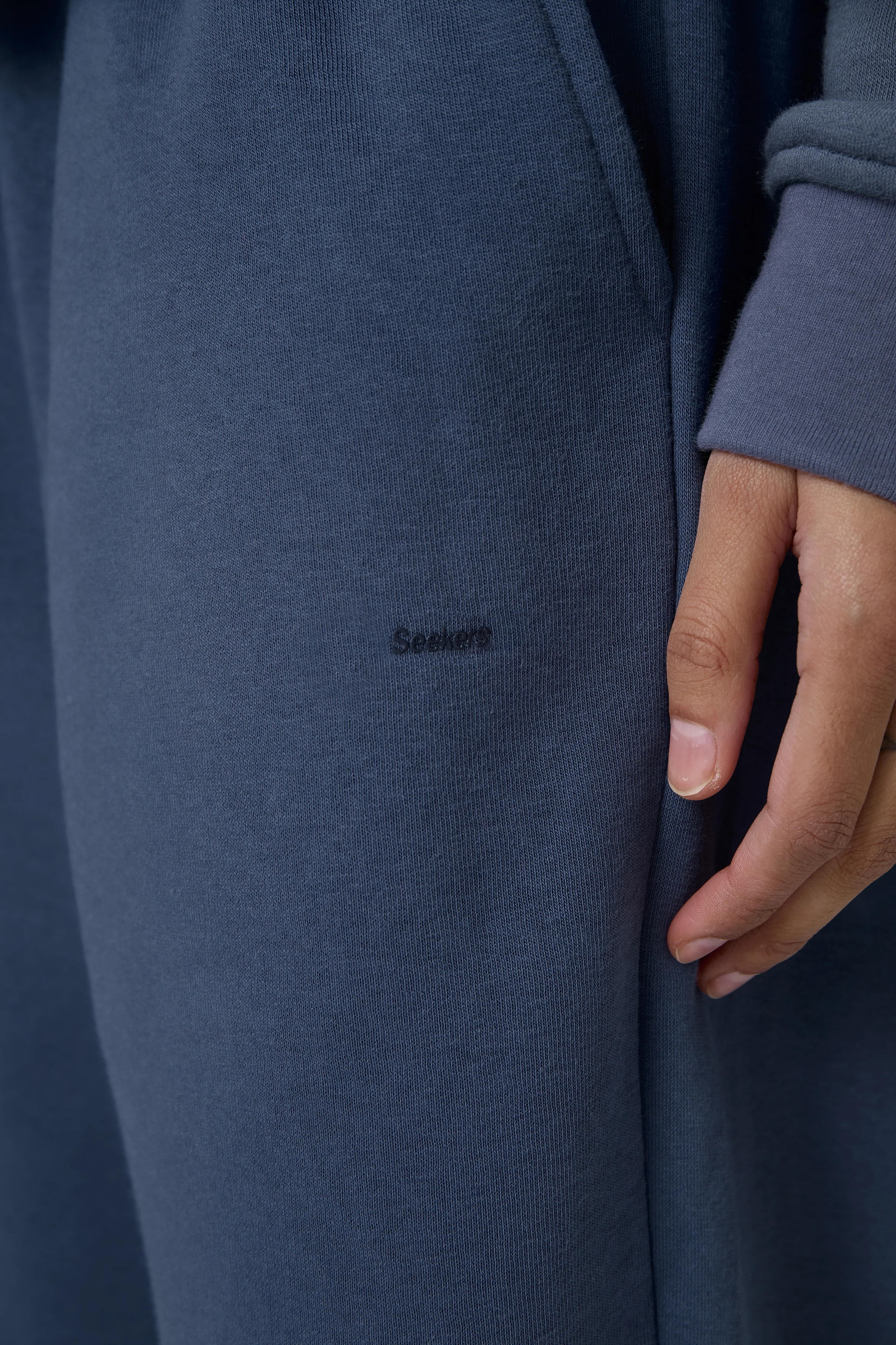 Seekers Classic Wide Leg Sweatpants in Vintage Blue - Image 3