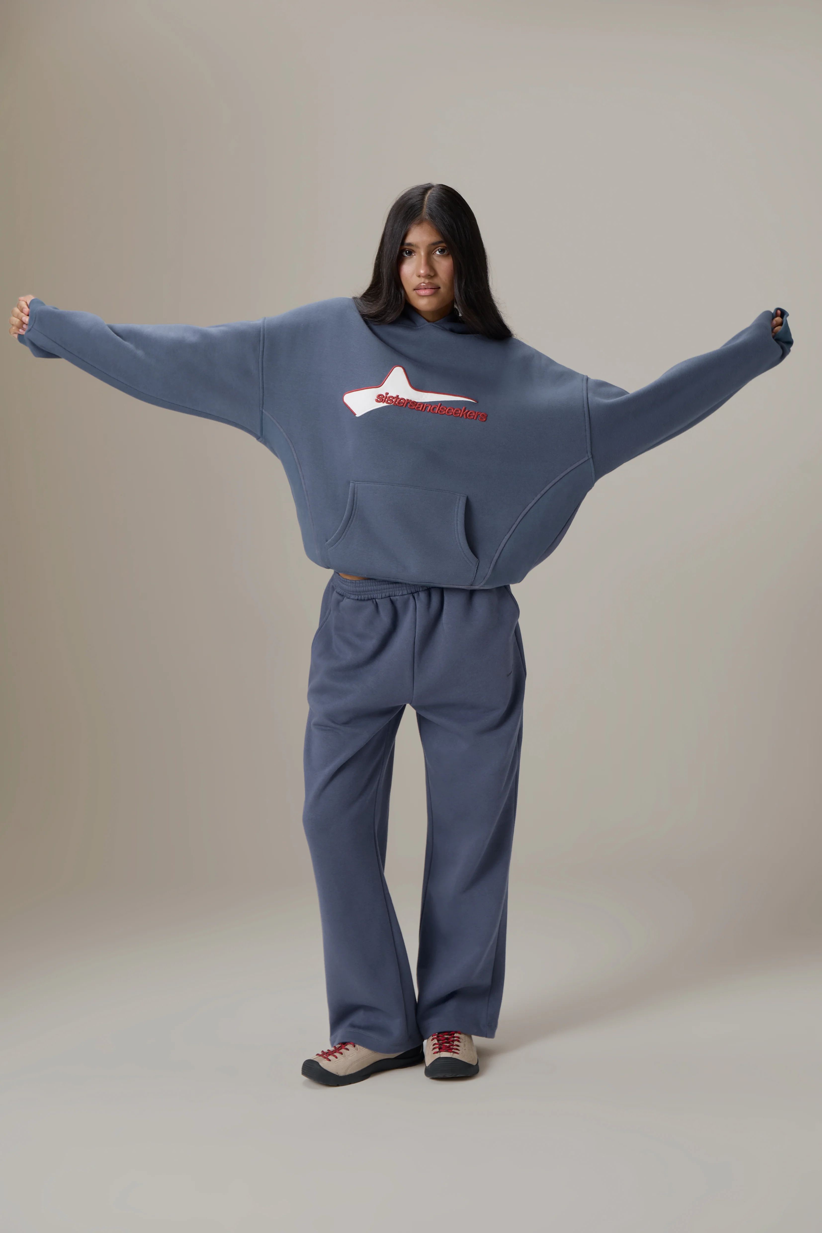 Seekers Classic Wide Leg Sweatpants in Vintage Blue - Image 5