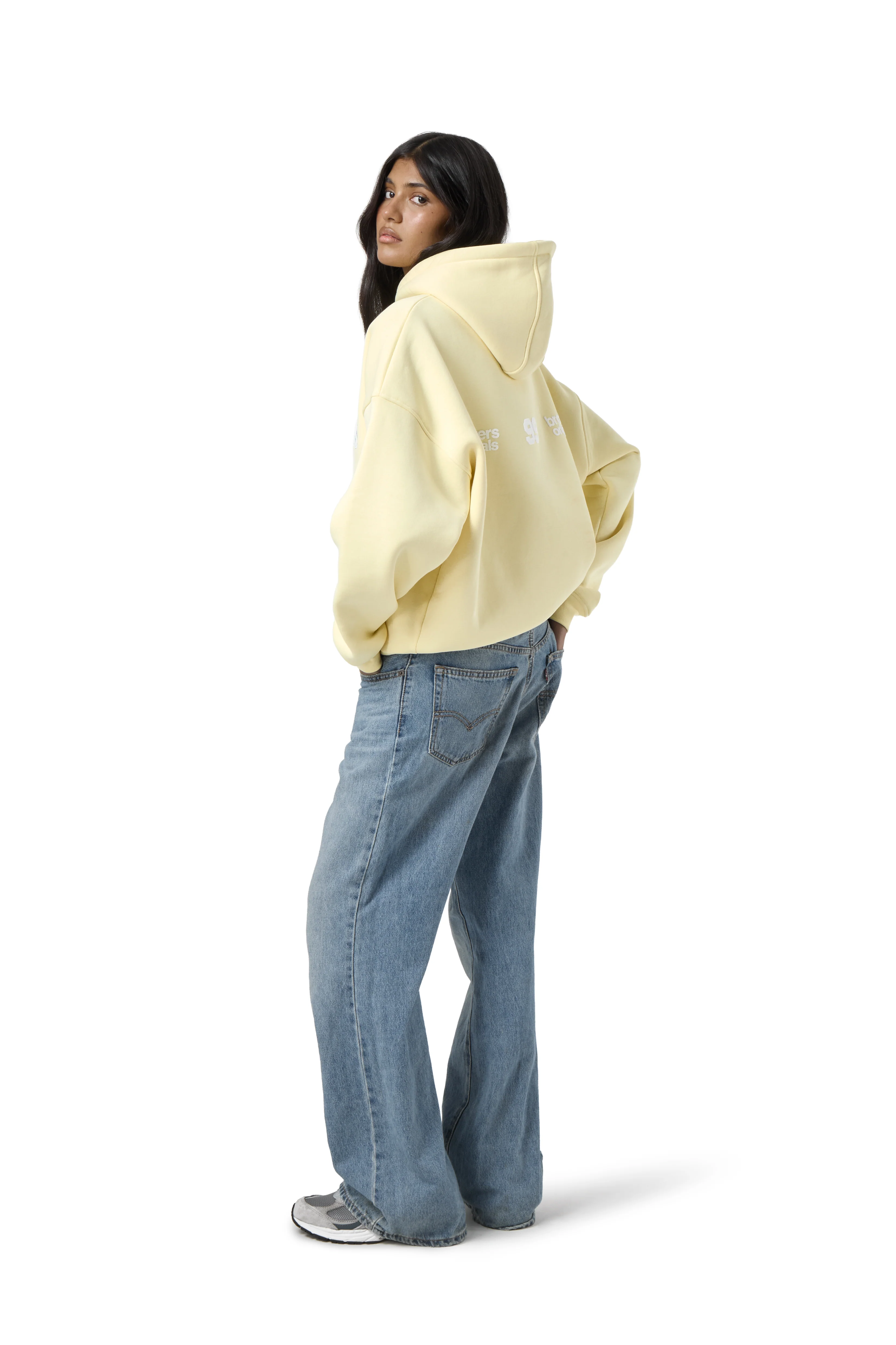Staten Logo Hoodie in Butter Yellow - Image 3