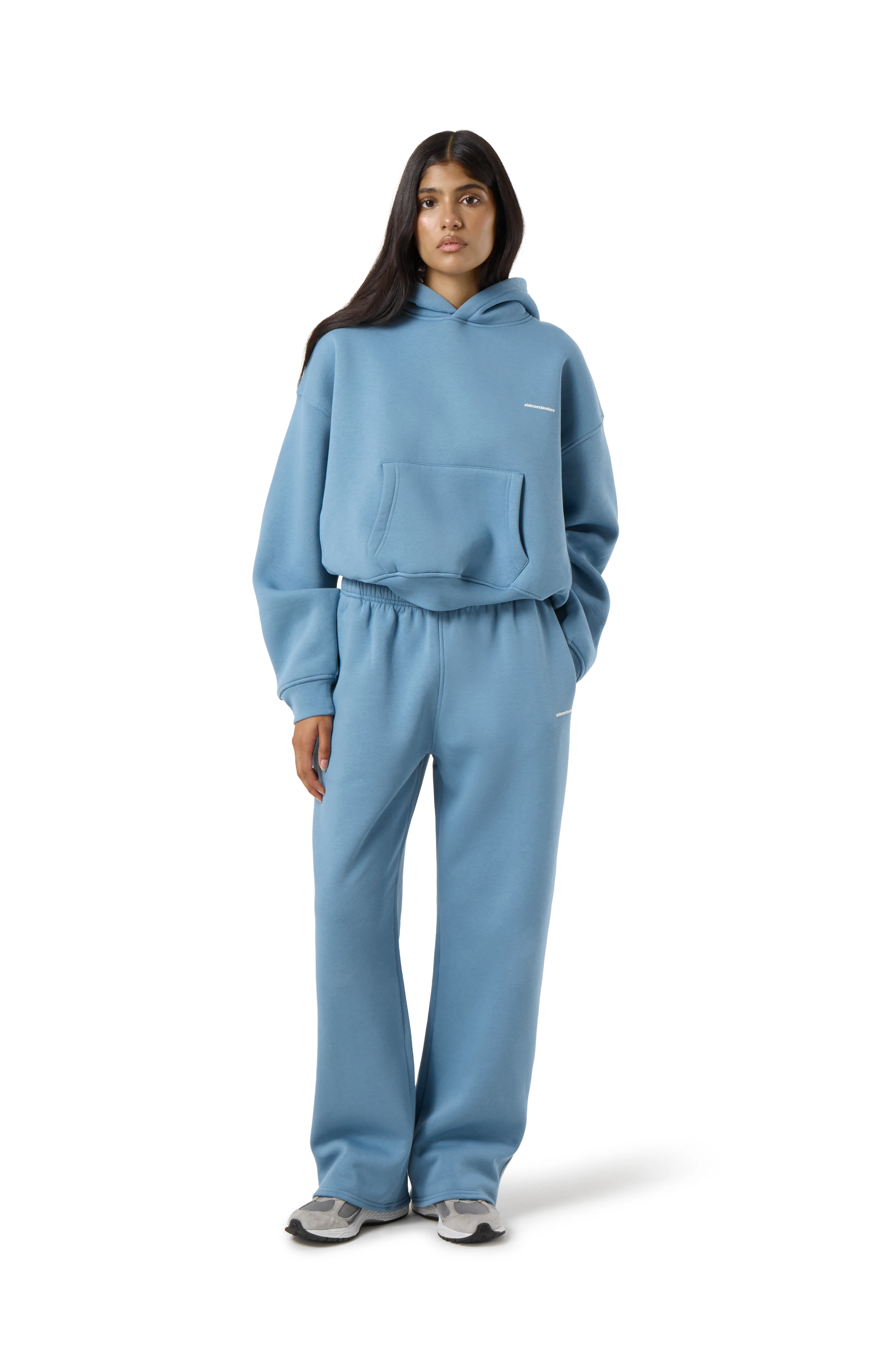 Trademark Wide Leg Sweatpants in Mid Blue - Image 2