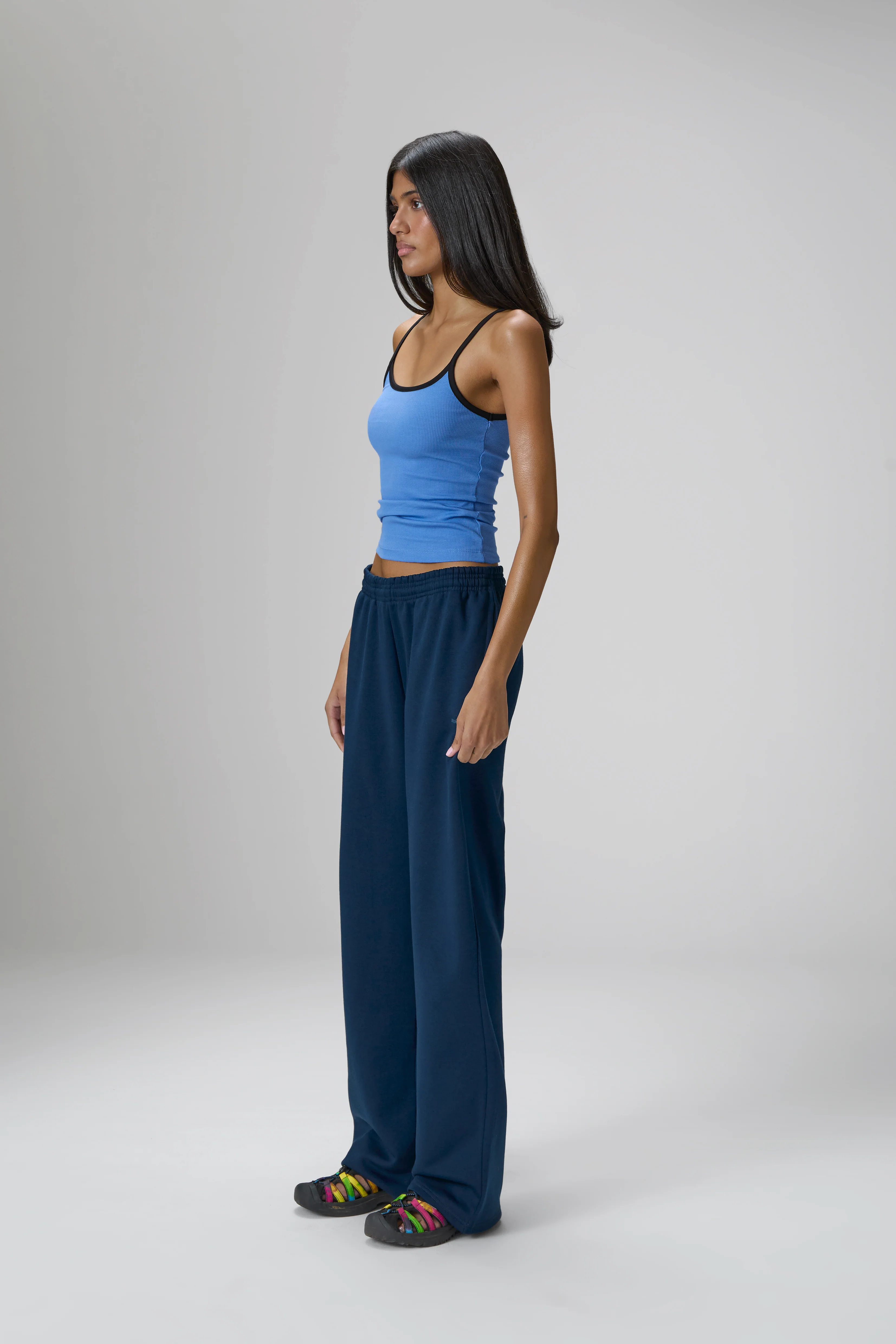 Trademark Wide Leg Sweatpants in Navy - Image 6