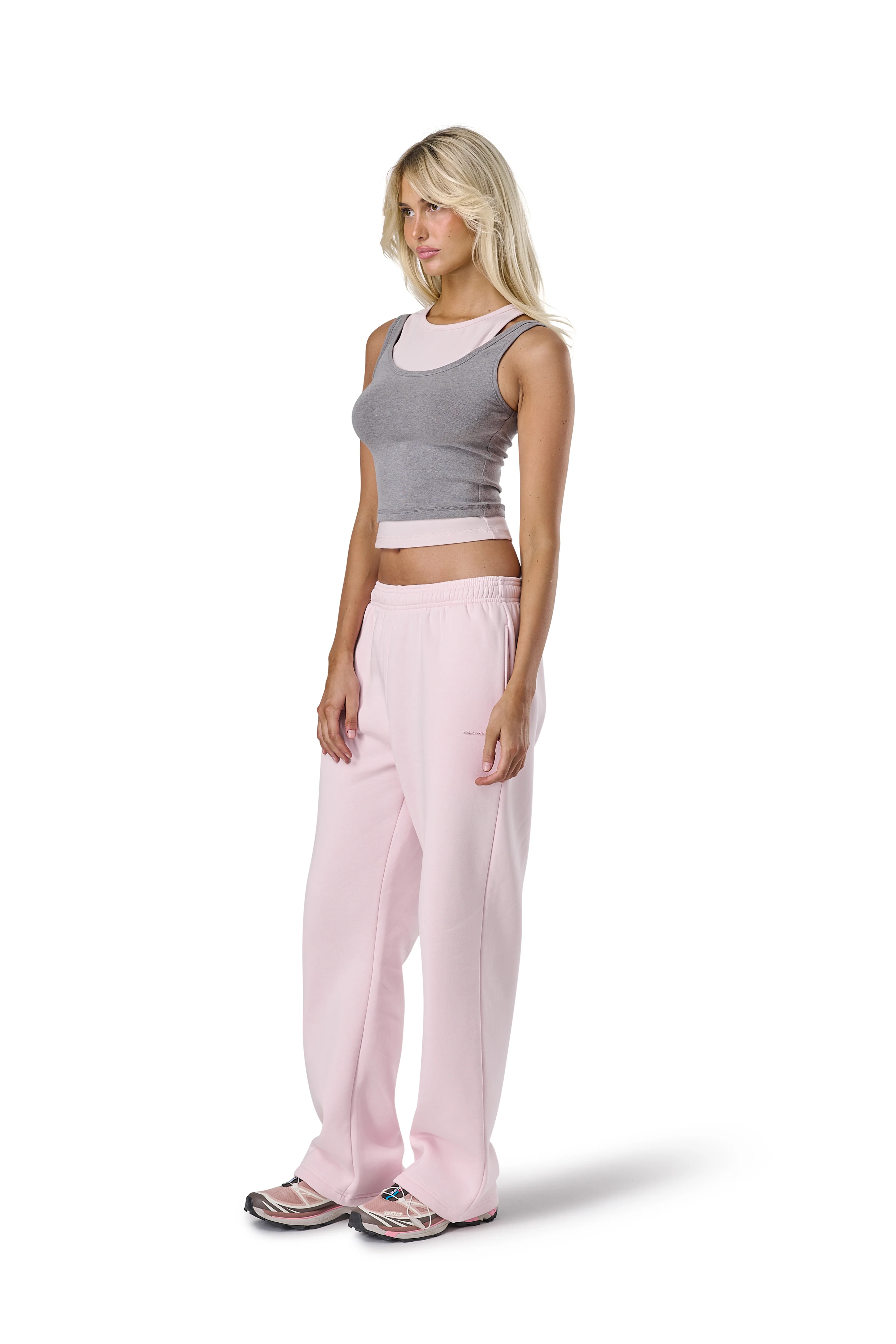 Trademark Wide Leg Sweatpants in Bunny - Image 5